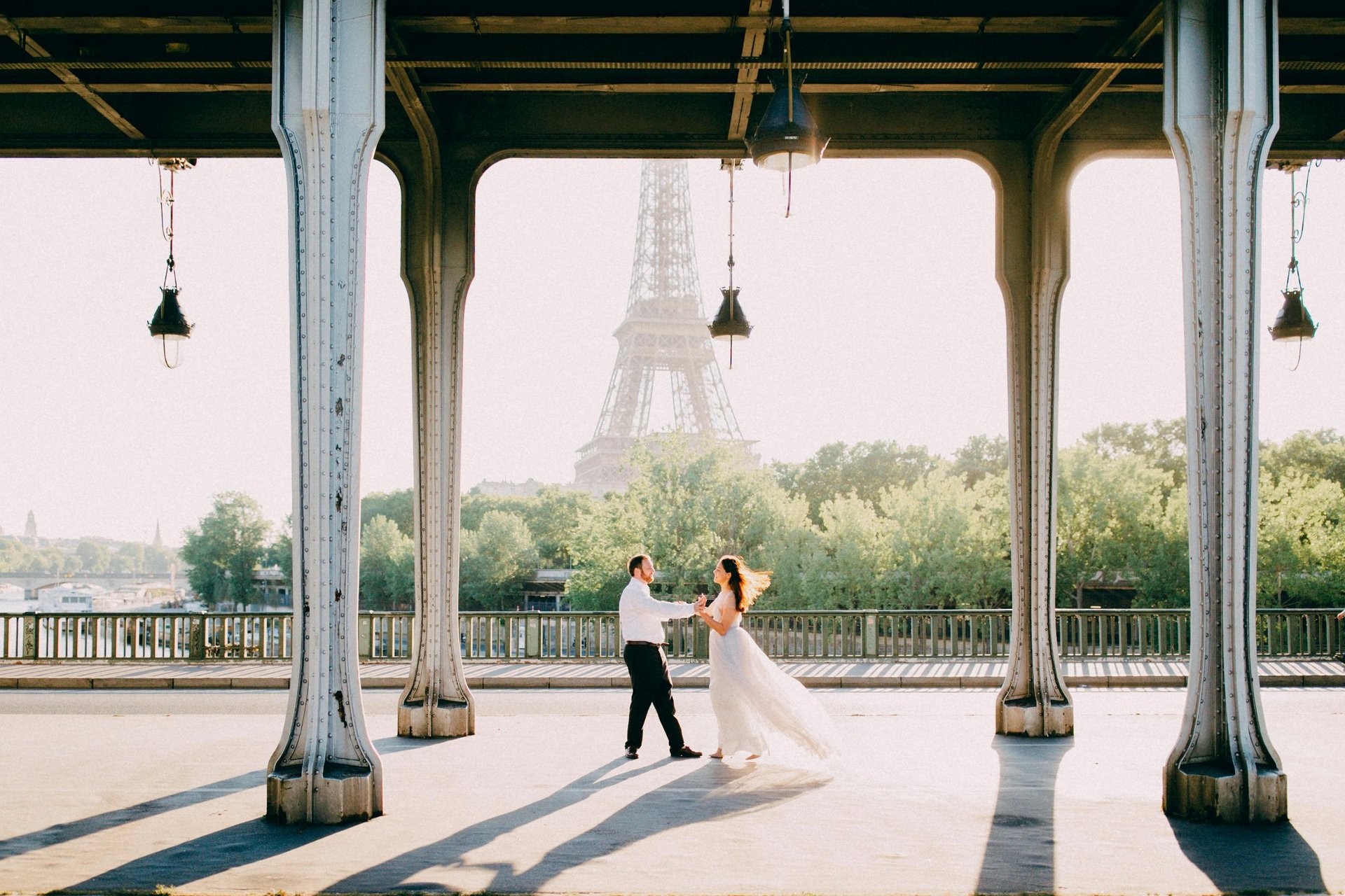 couple wearing silver-colored rings