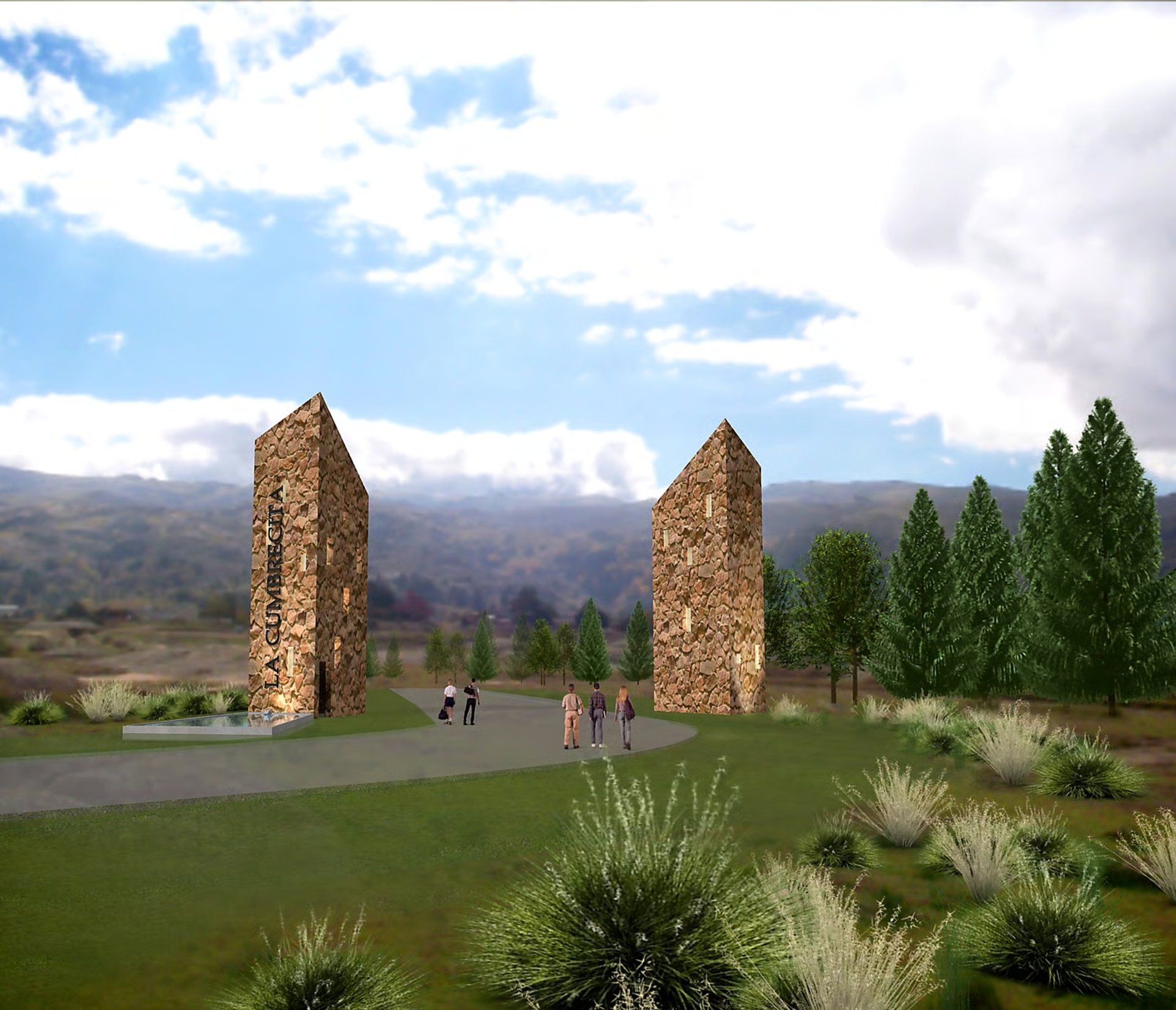 an abstract photo of a curved building with a blue sky in the background