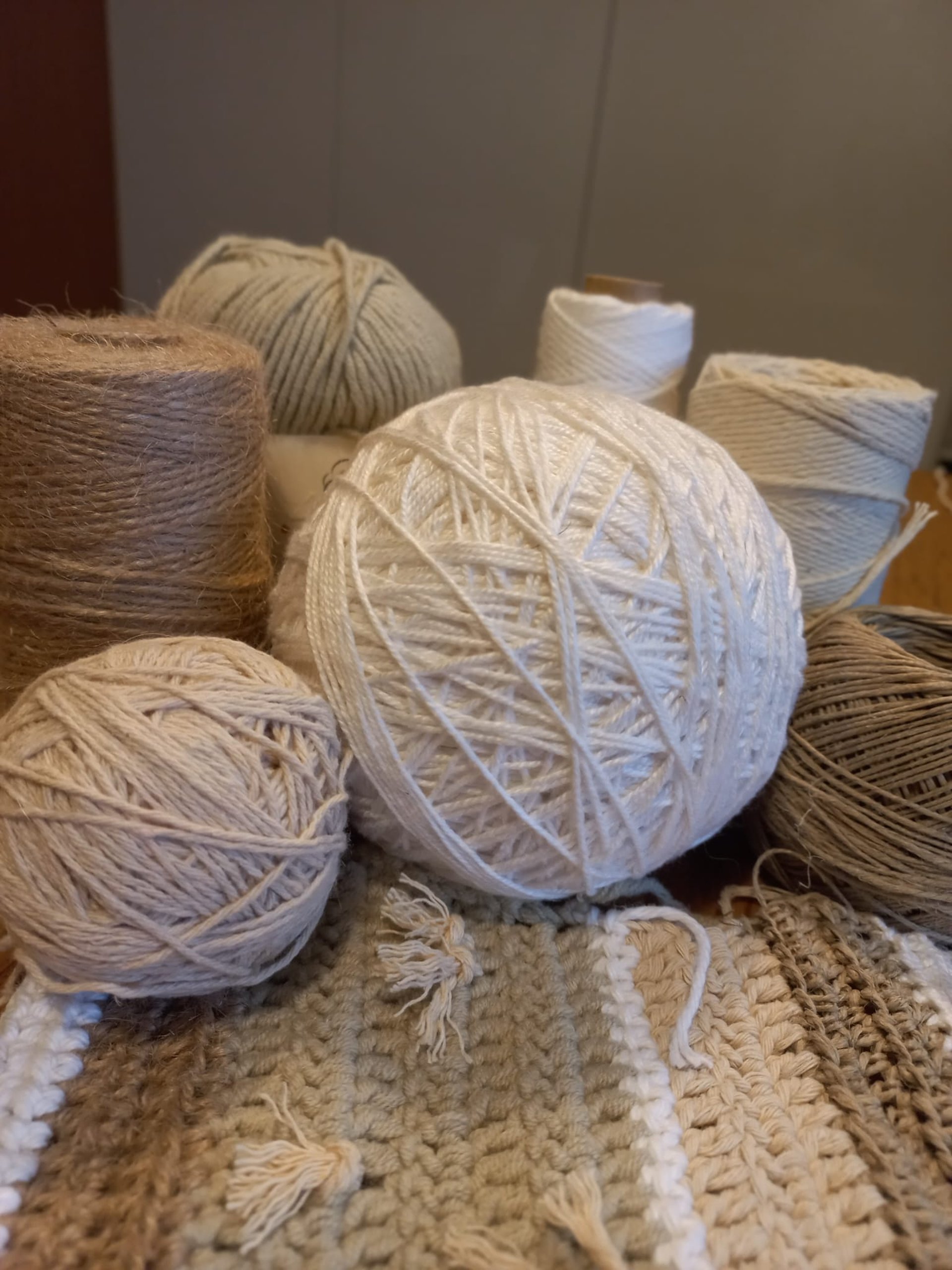 a close up of a skein of yarn