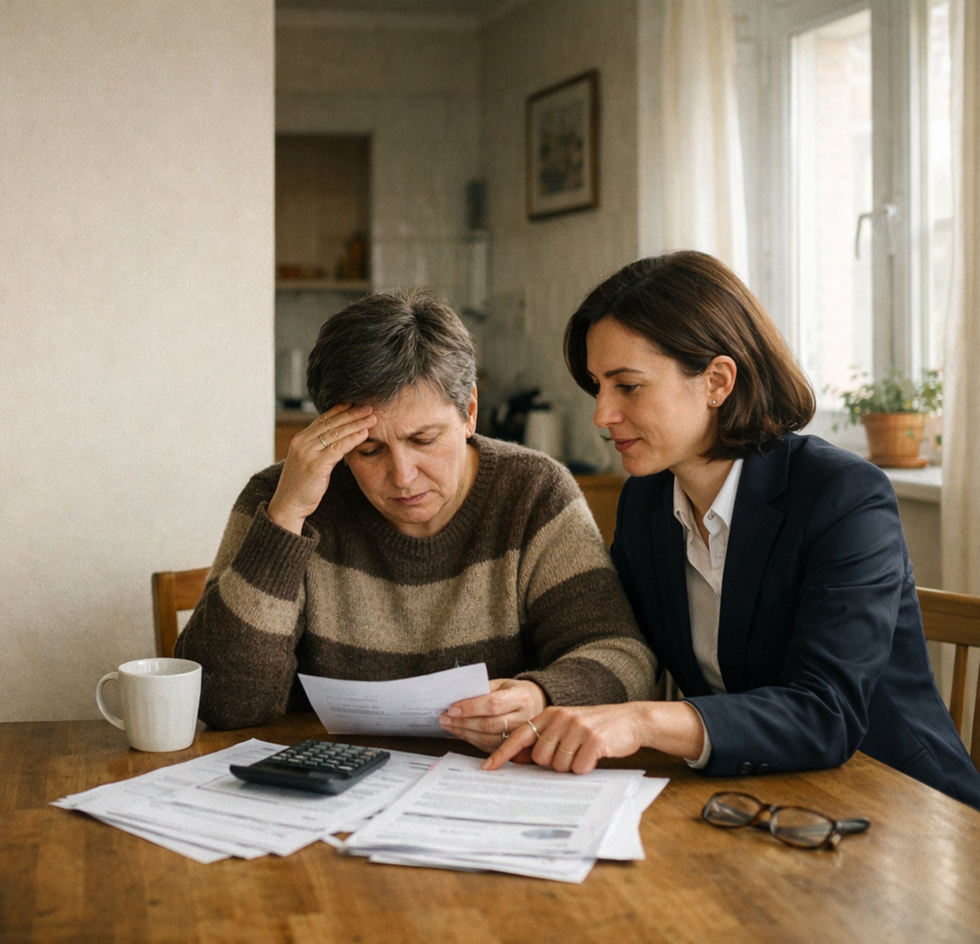 Pomoc w oddłużaniu – doradca rozmawia z seniorem o rozwiązaniu problemów finansowych