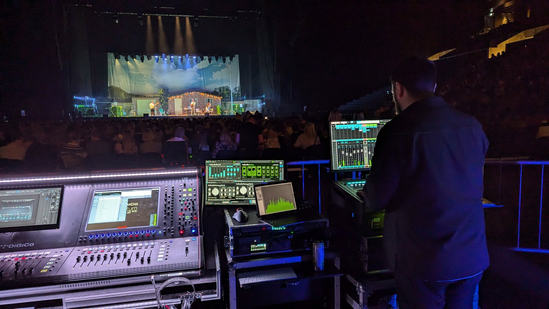 people watching concert