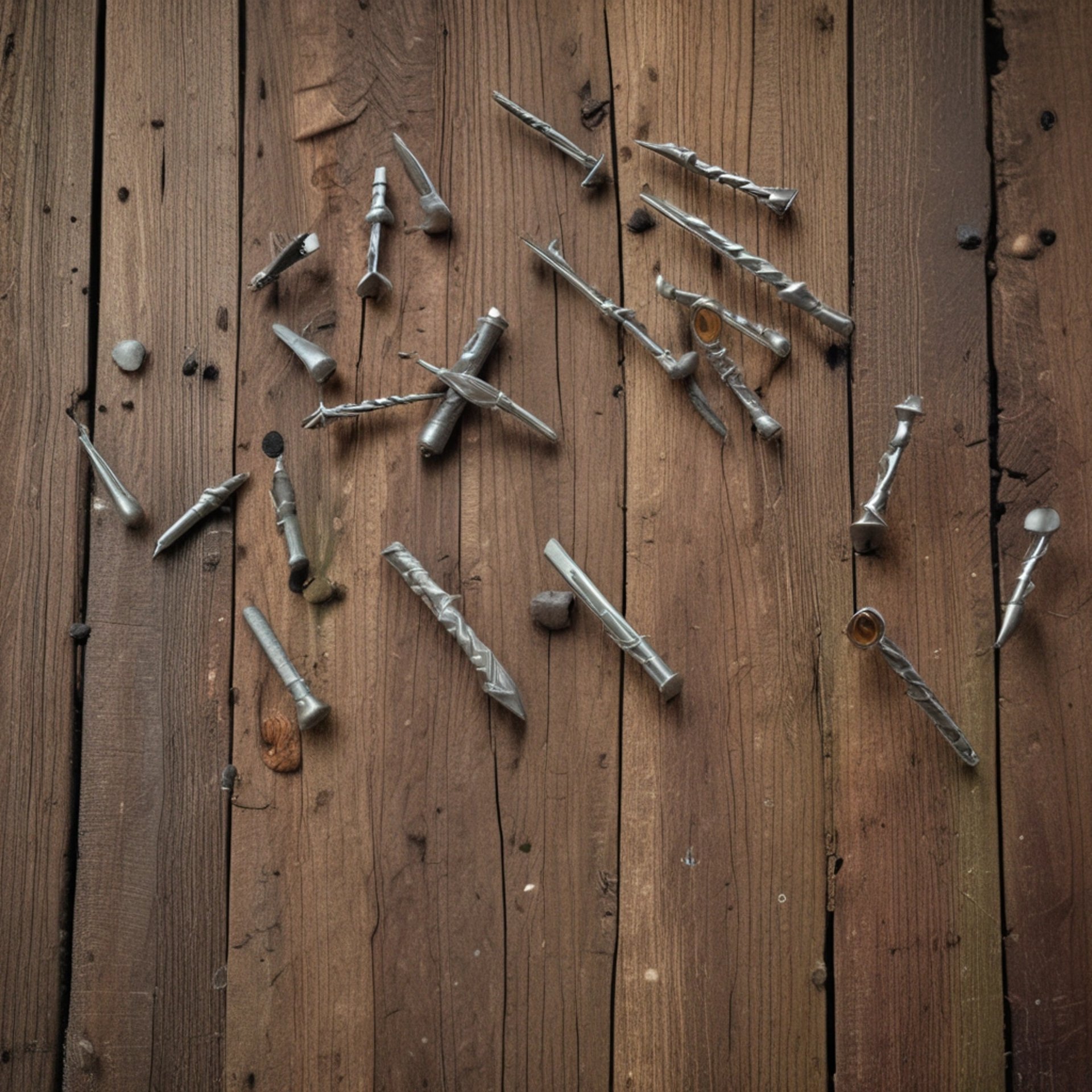 claw hammer and nails