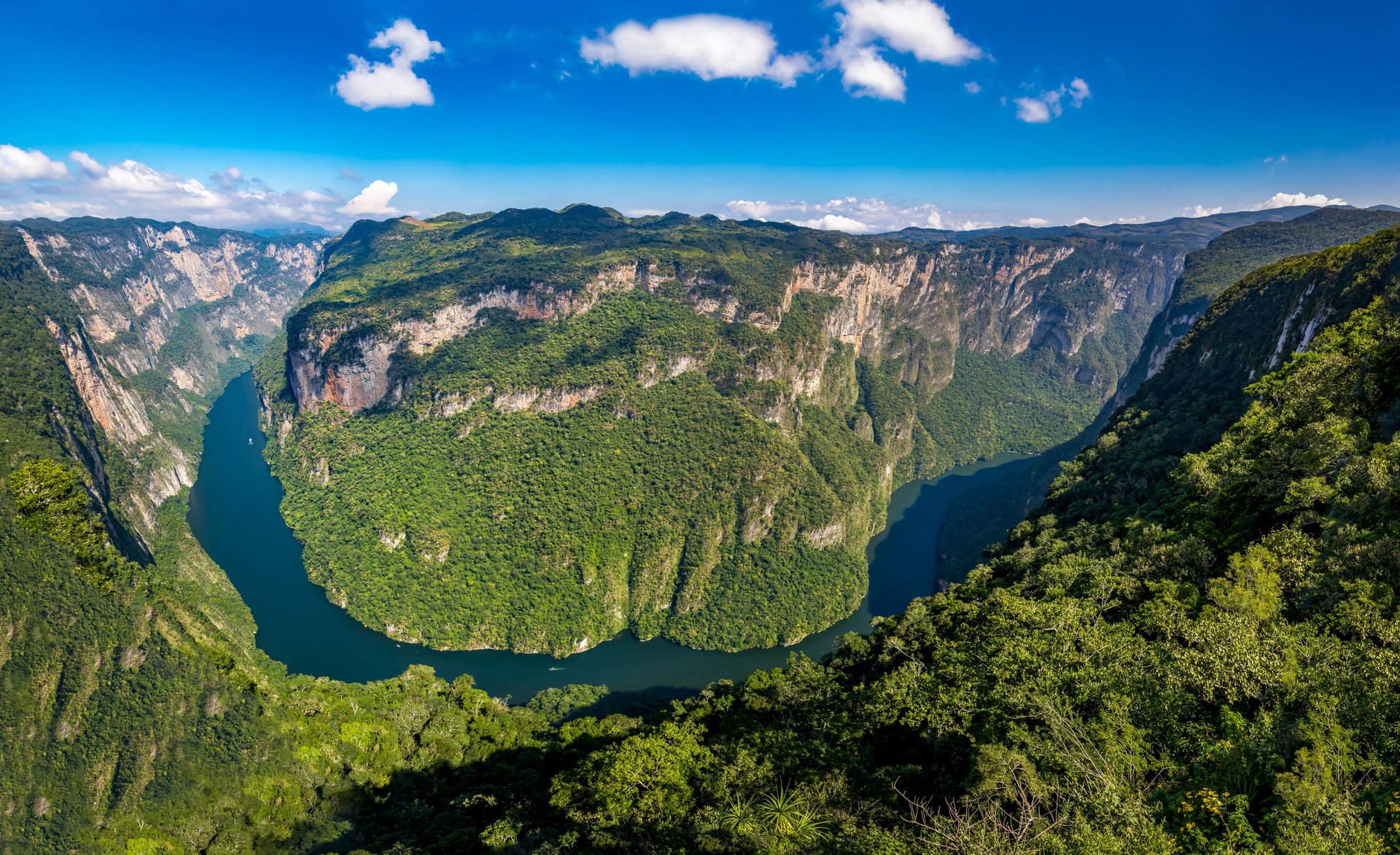 a body of water surrounded by mountains and trees
