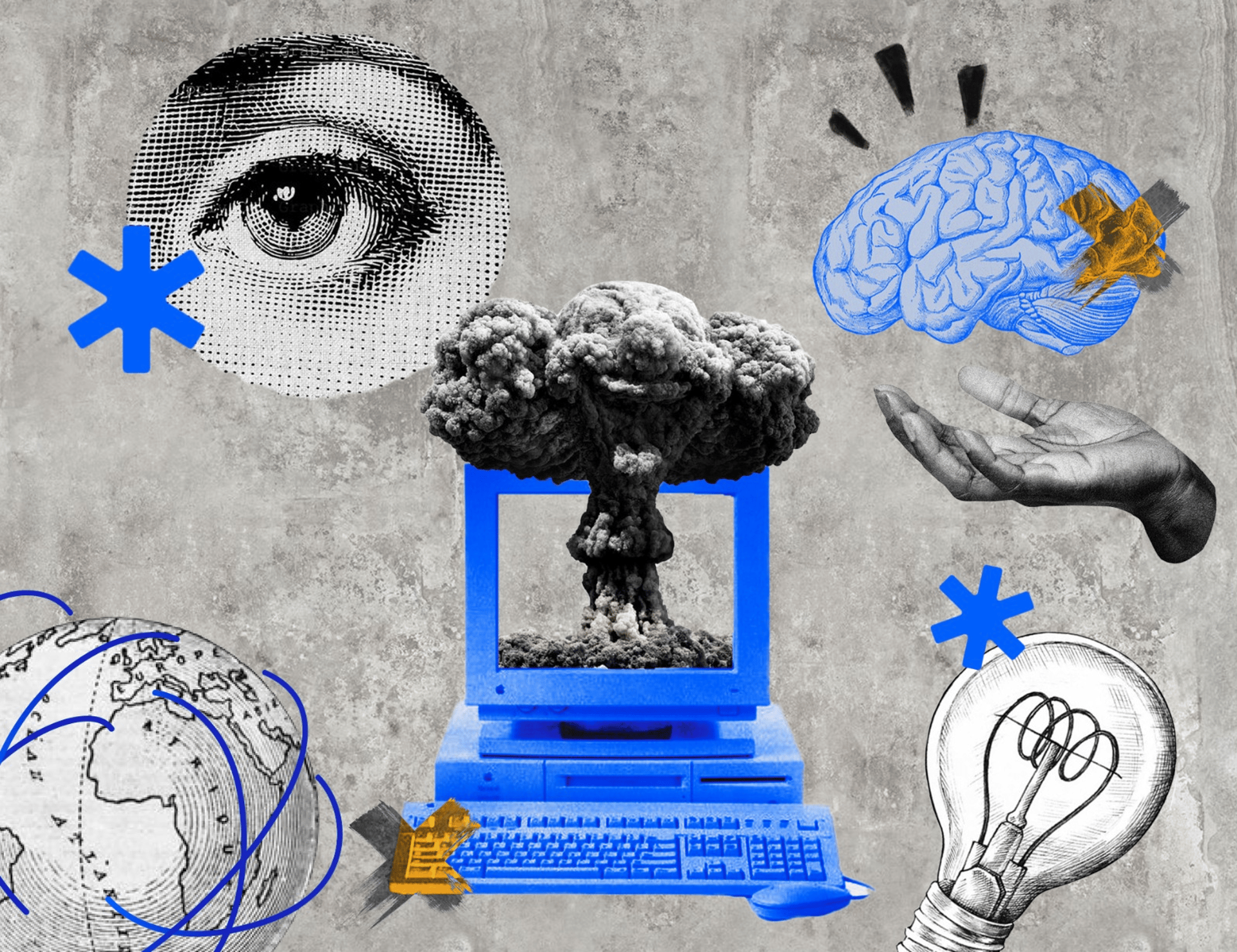 gray computer monitor