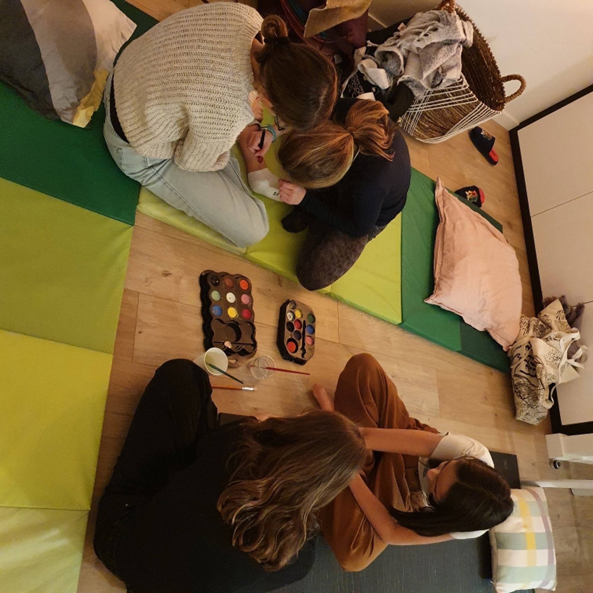 black blue and yellow textile