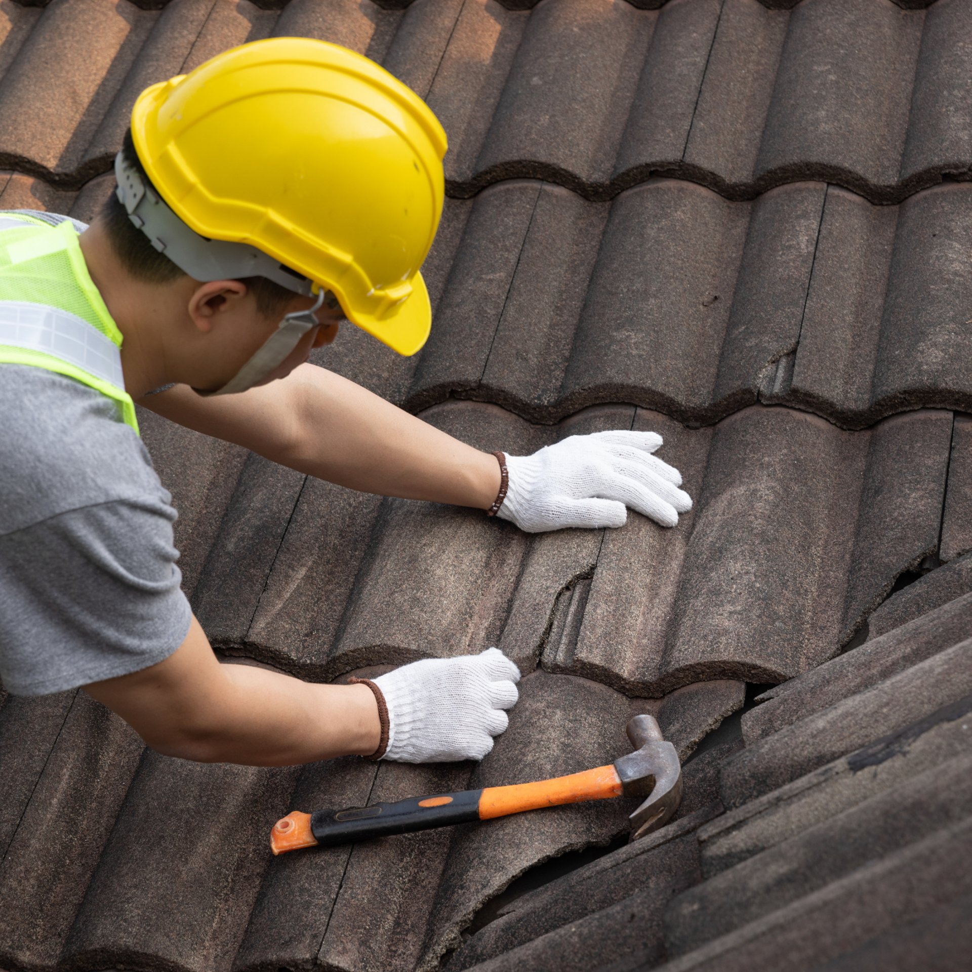 brown roof tiles in close up photography
