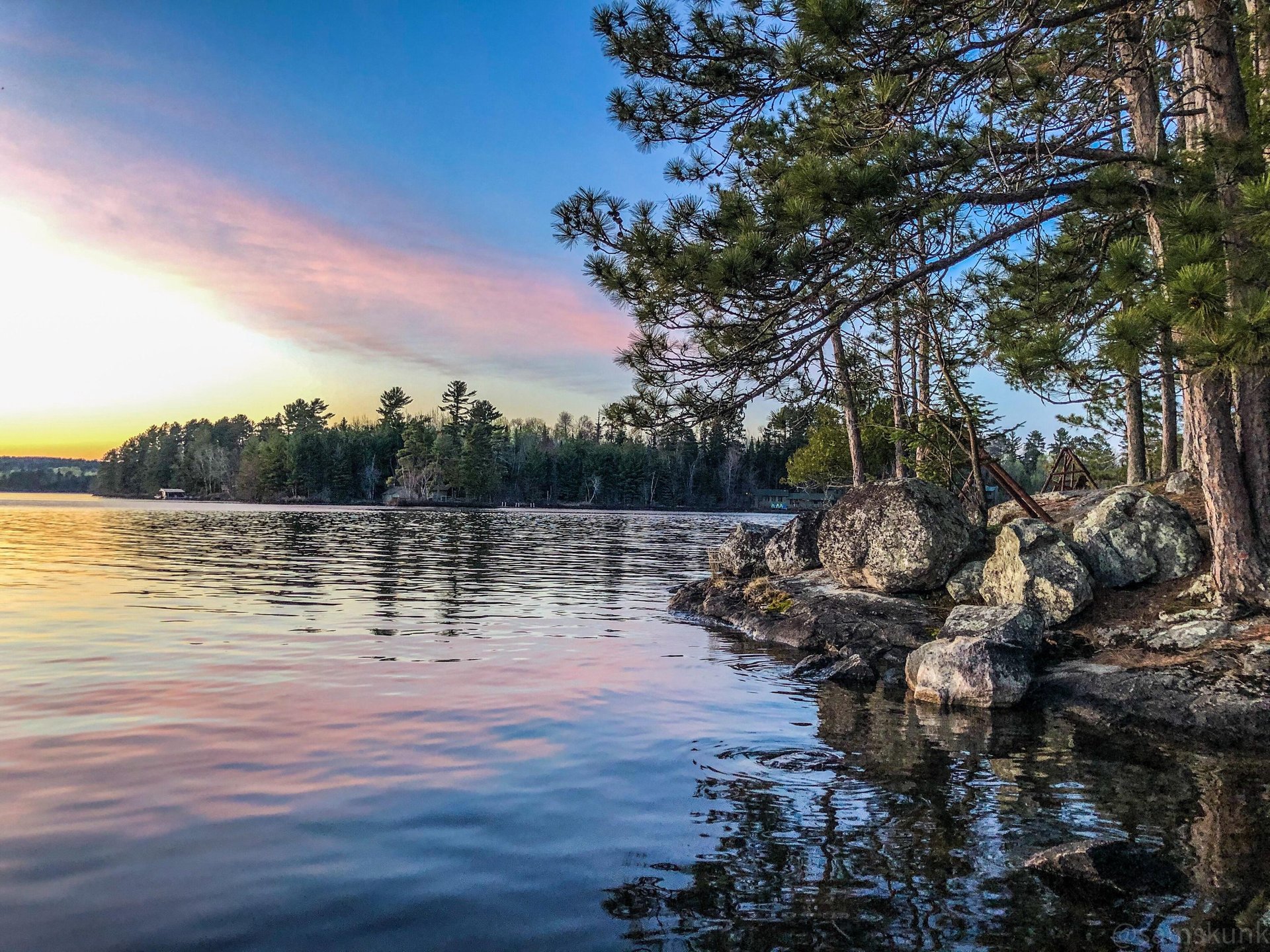 Sunrise view across Lake Vermilion