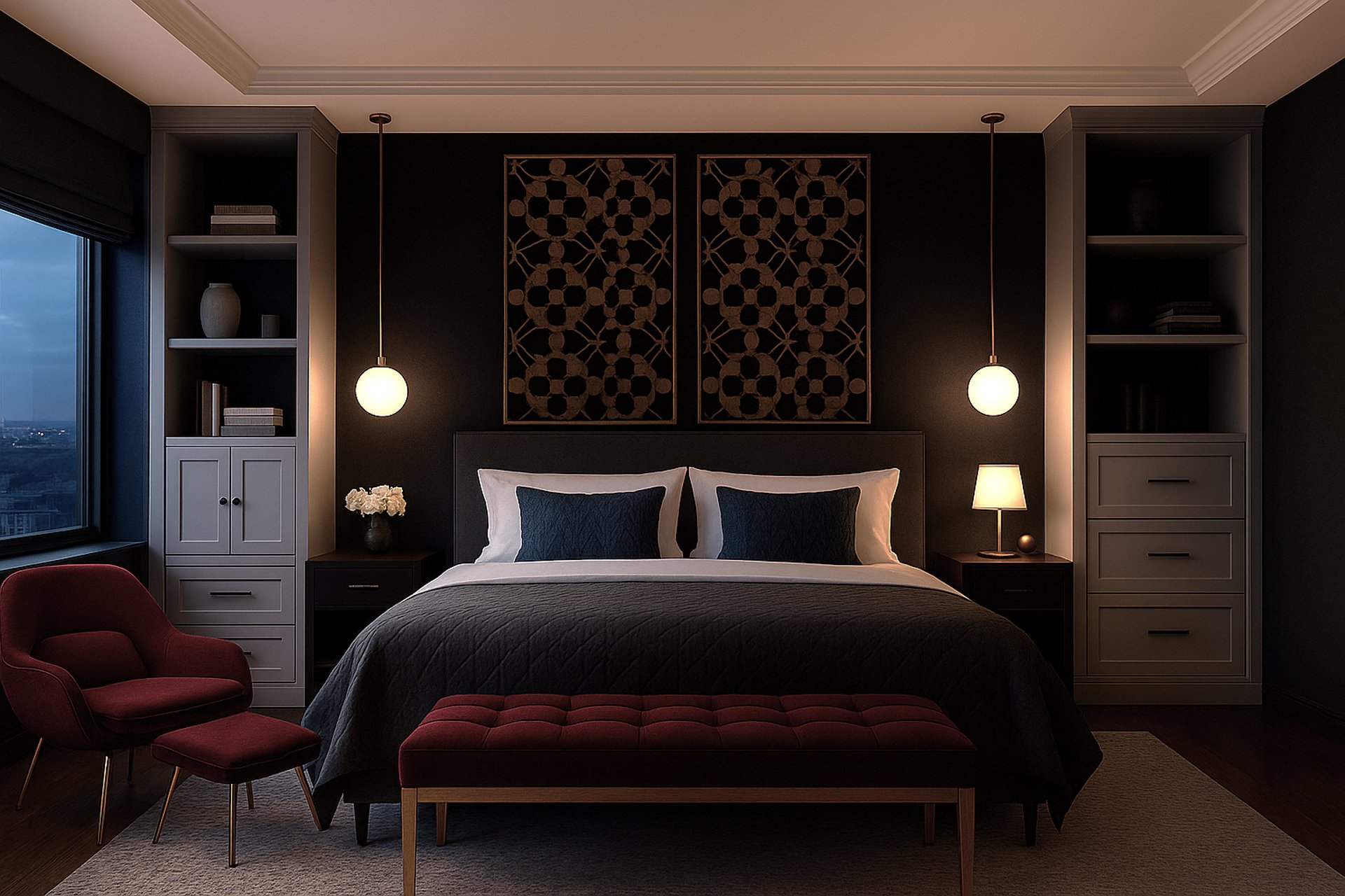 black blue and yellow textile