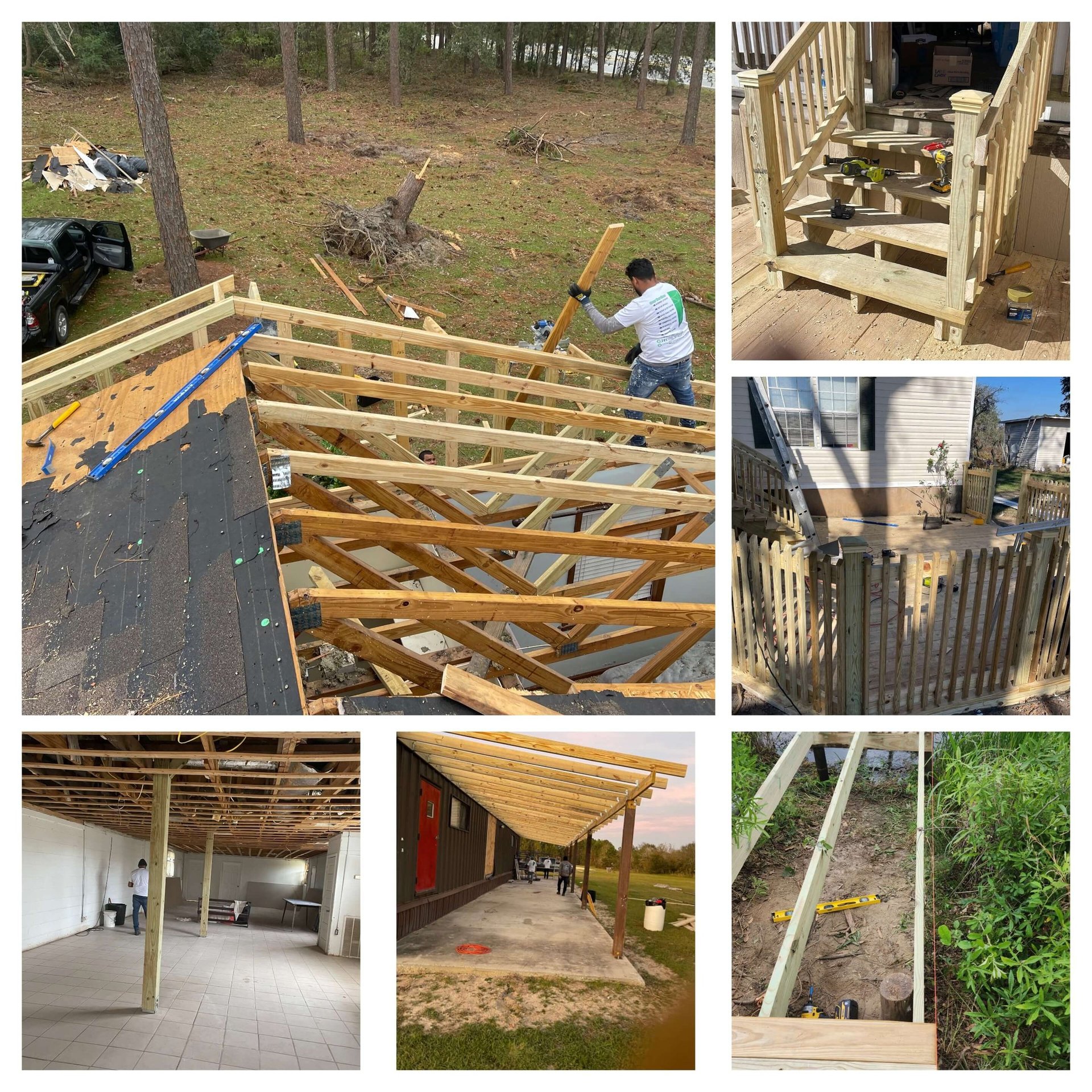 Interior and exterior carpentry services including custom decks, roofs, stairs and docks by Garnet Painting & Remodeling in C