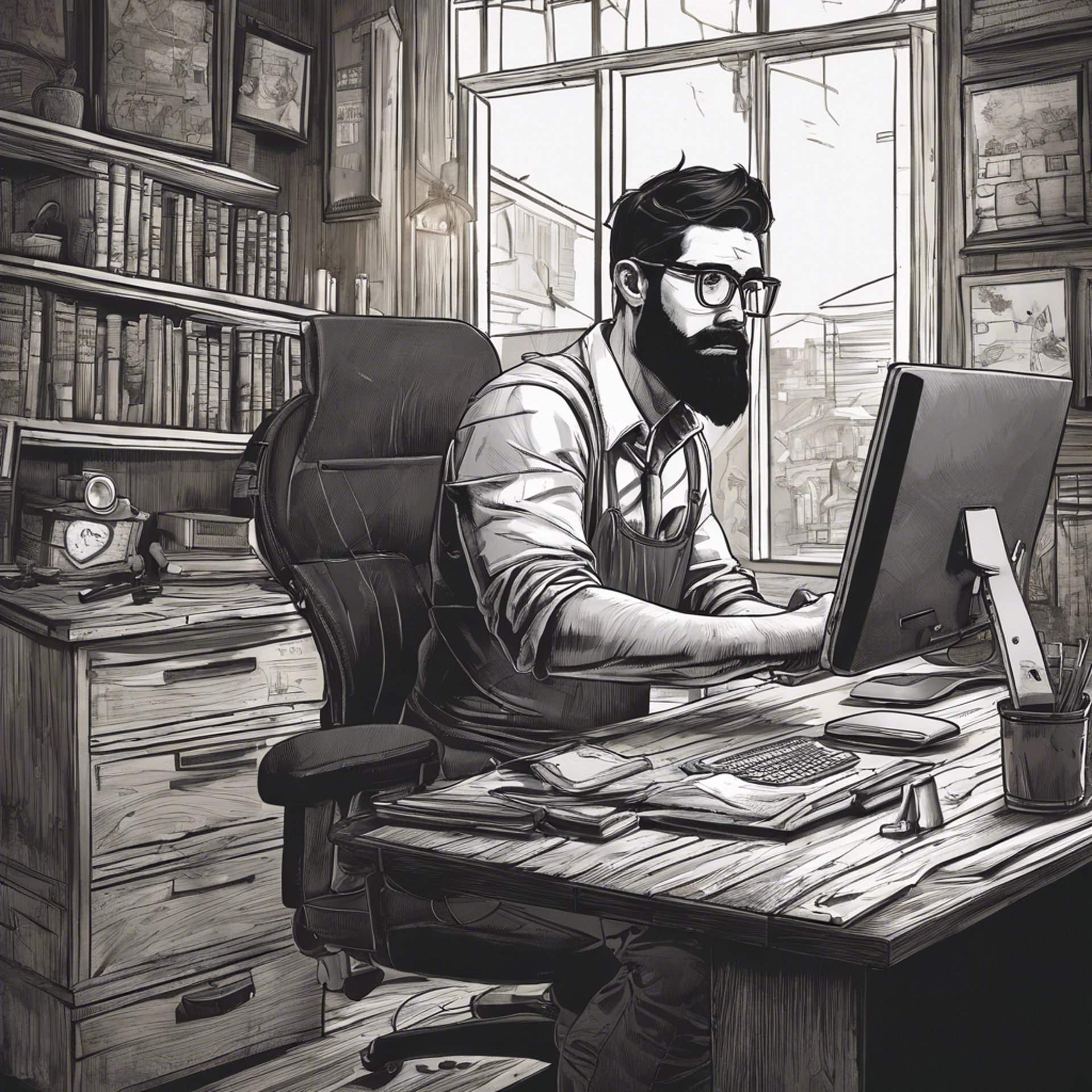 laptop computer on glass-top table