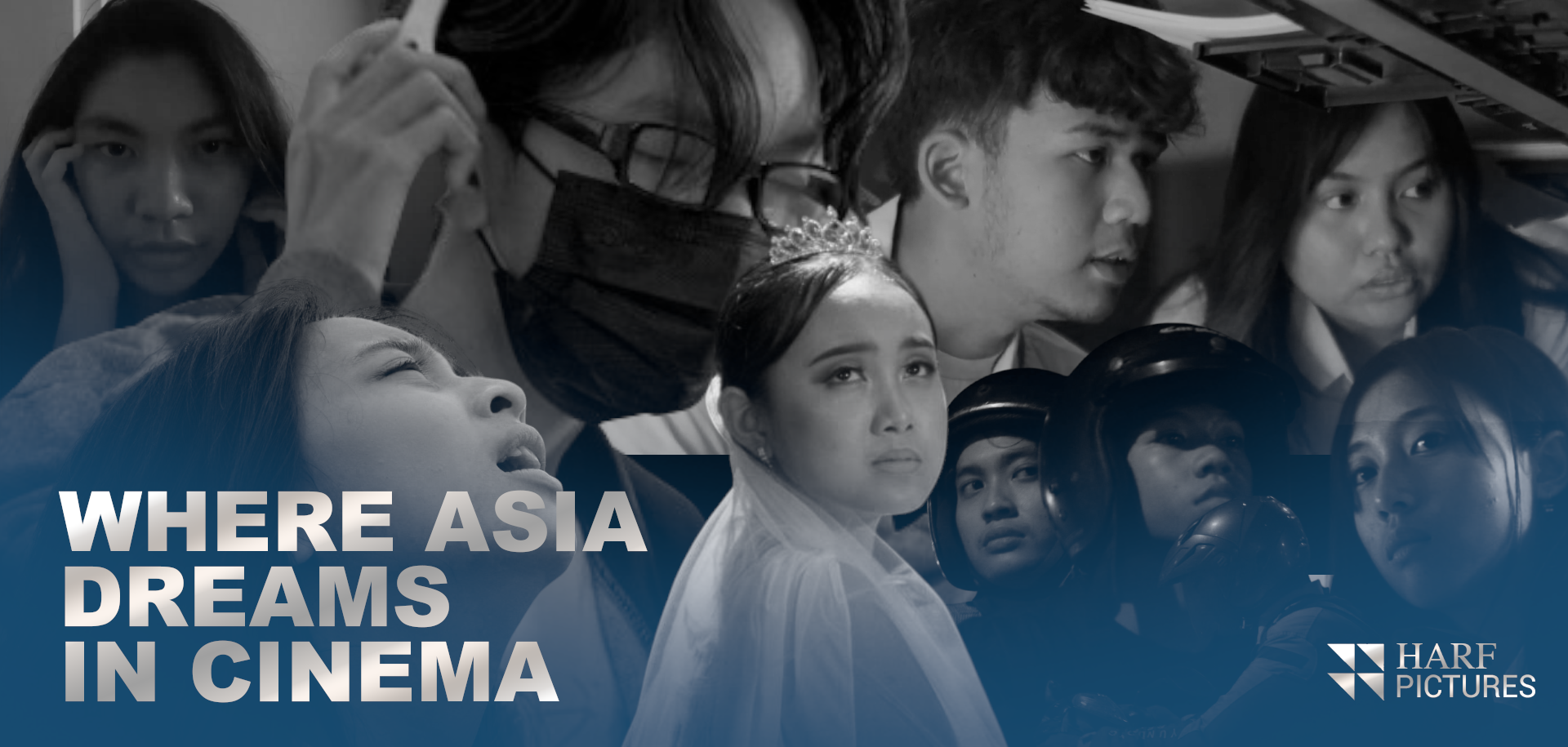 an abstract photo of a curved building with a blue sky in the background