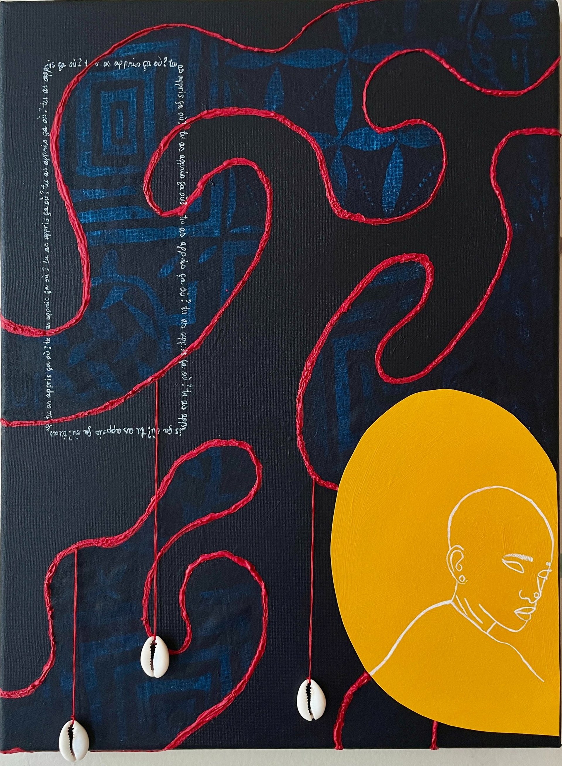 an abstract photo of a curved building with a blue sky in the background