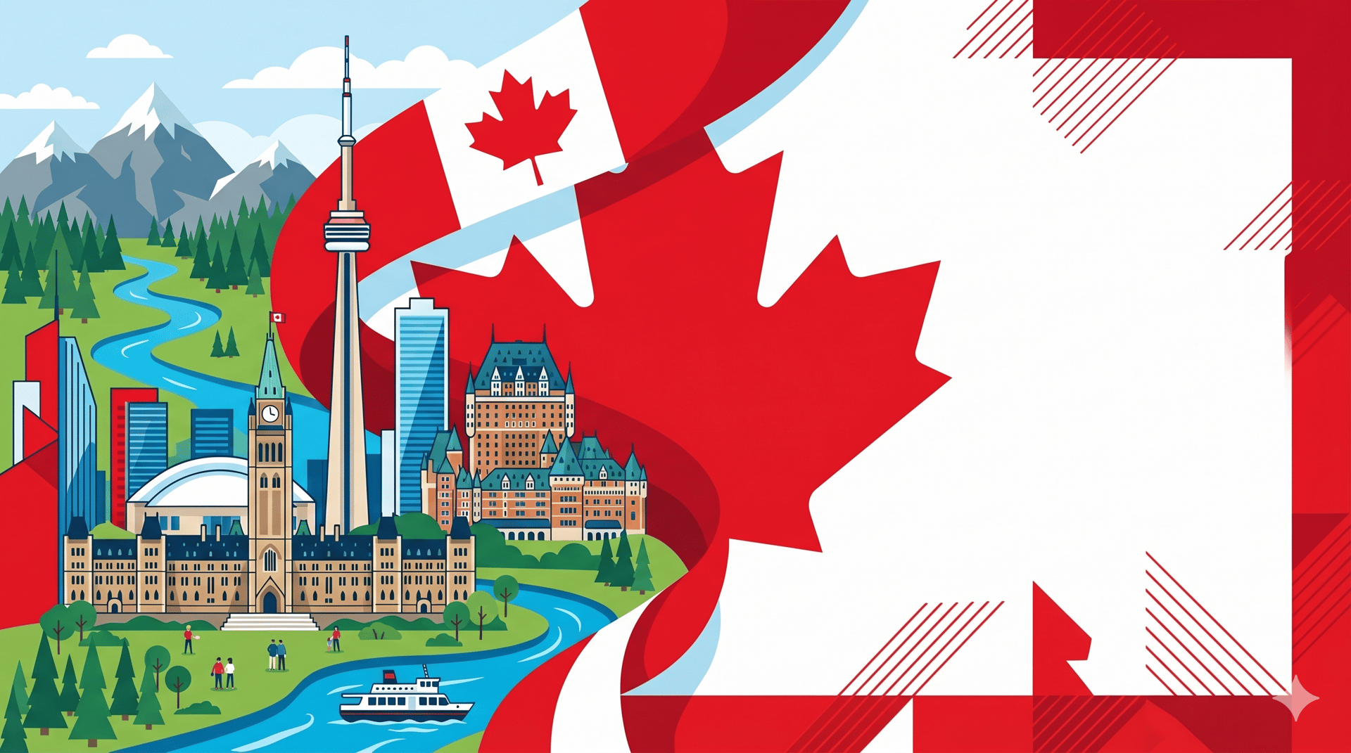 Canada flag waving during daytime