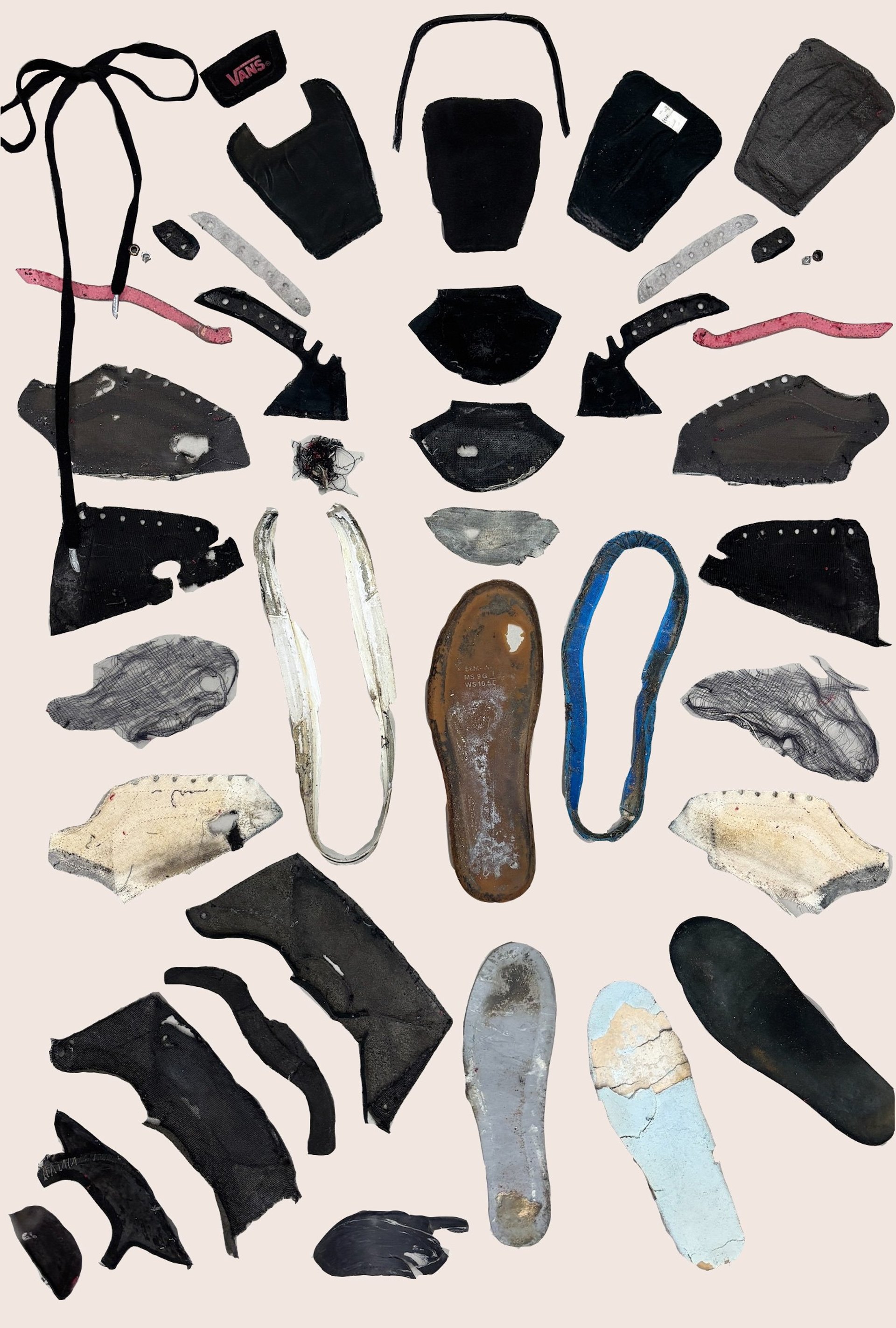 an abstract photo of a curved building with a blue sky in the background