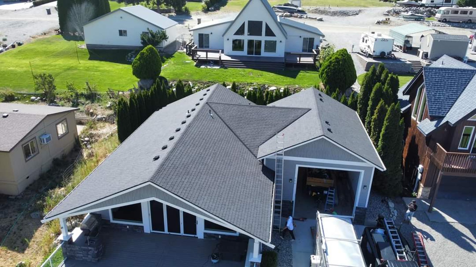 gray wooden house