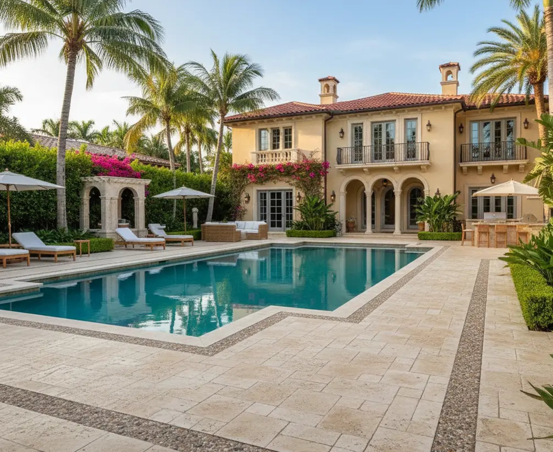 Residential Decorative Concrete Pool Deck