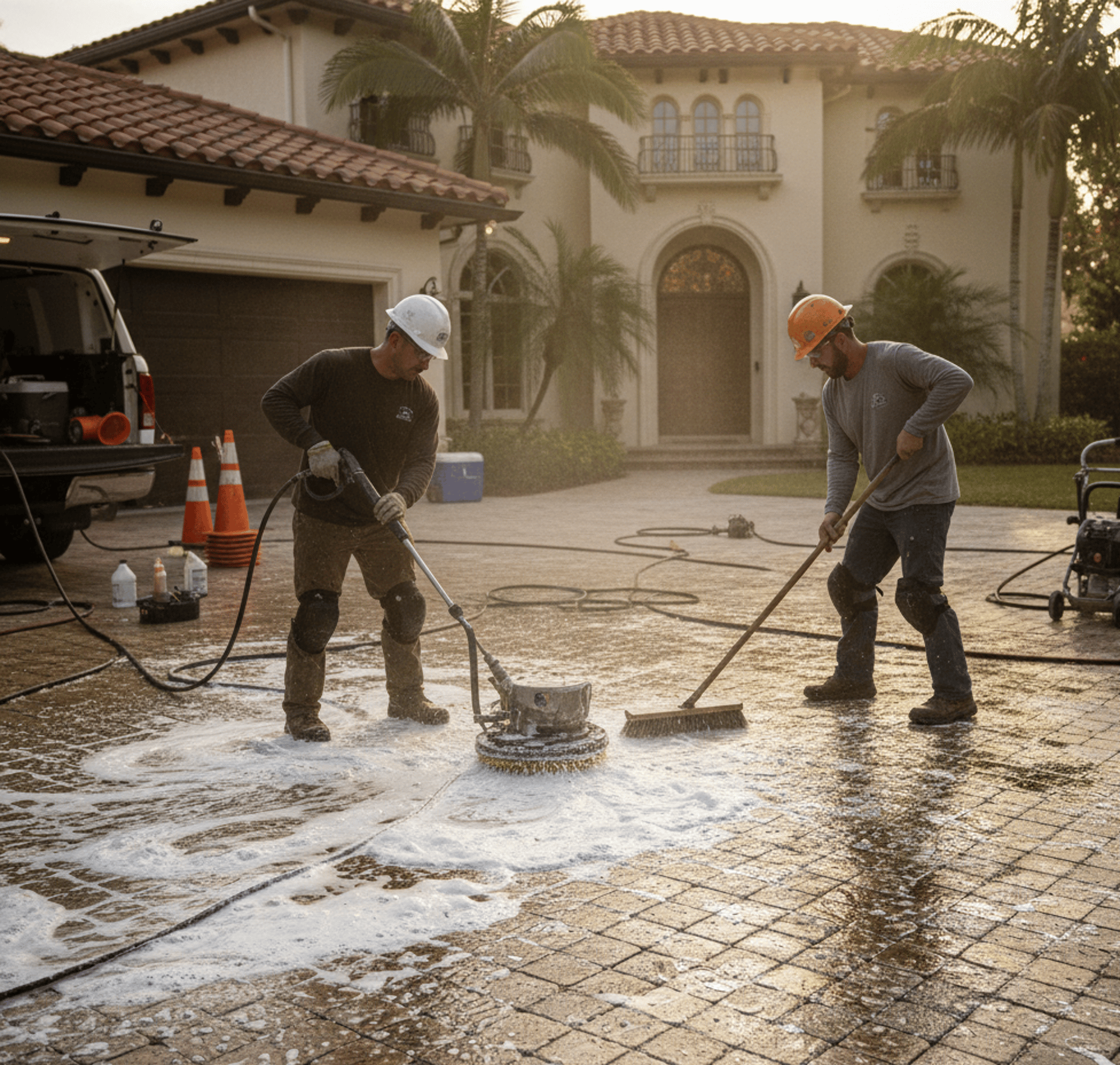 Concrete stain removal service in Coral  Gables