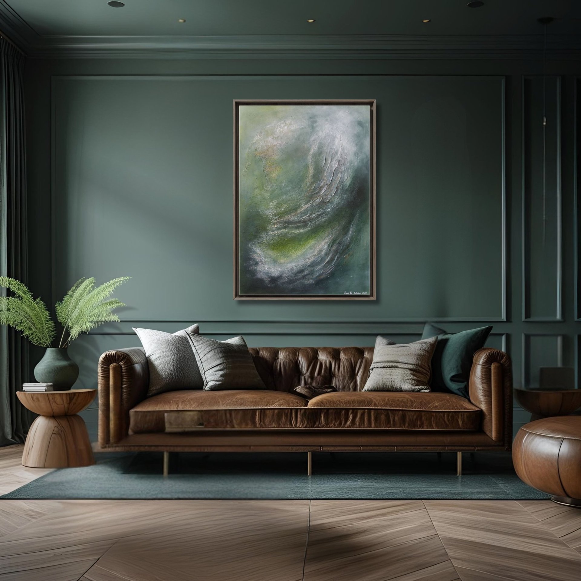 an abstract photo of a curved building with a blue sky in the background