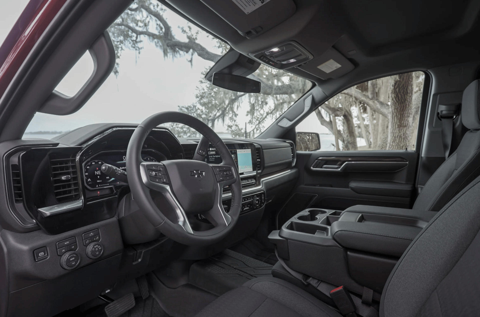 a close up of the hood of a red car