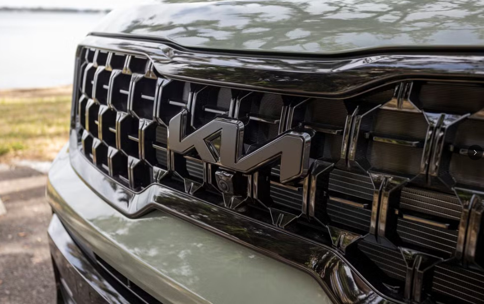 a close up of a steering wheel on a car