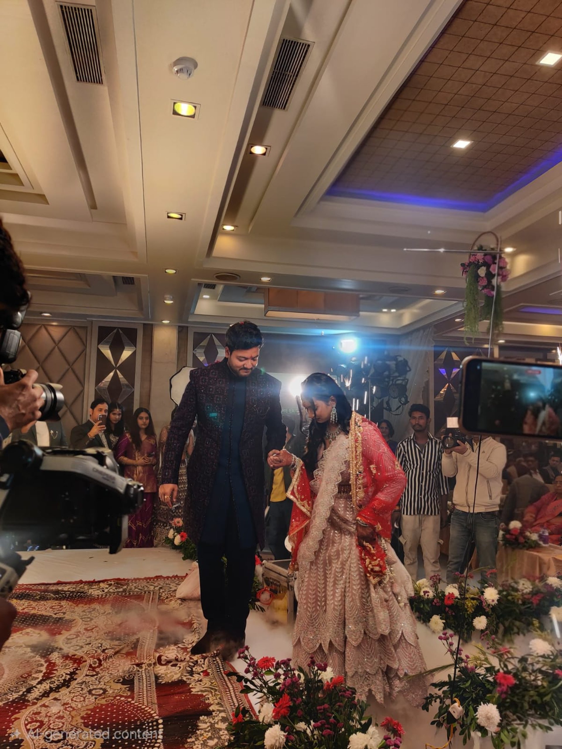 couple wearing silver-colored rings