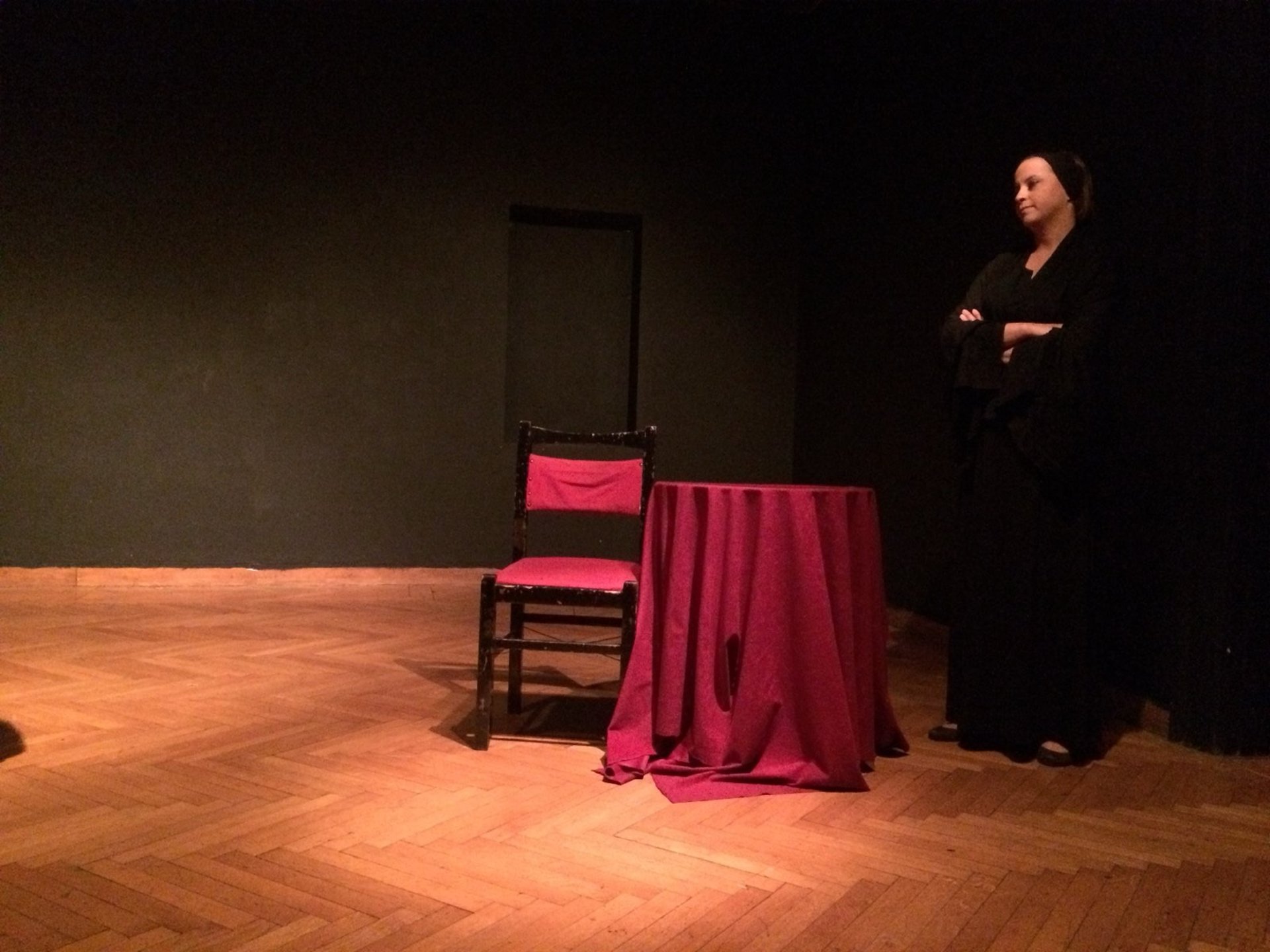 person standing on stage
