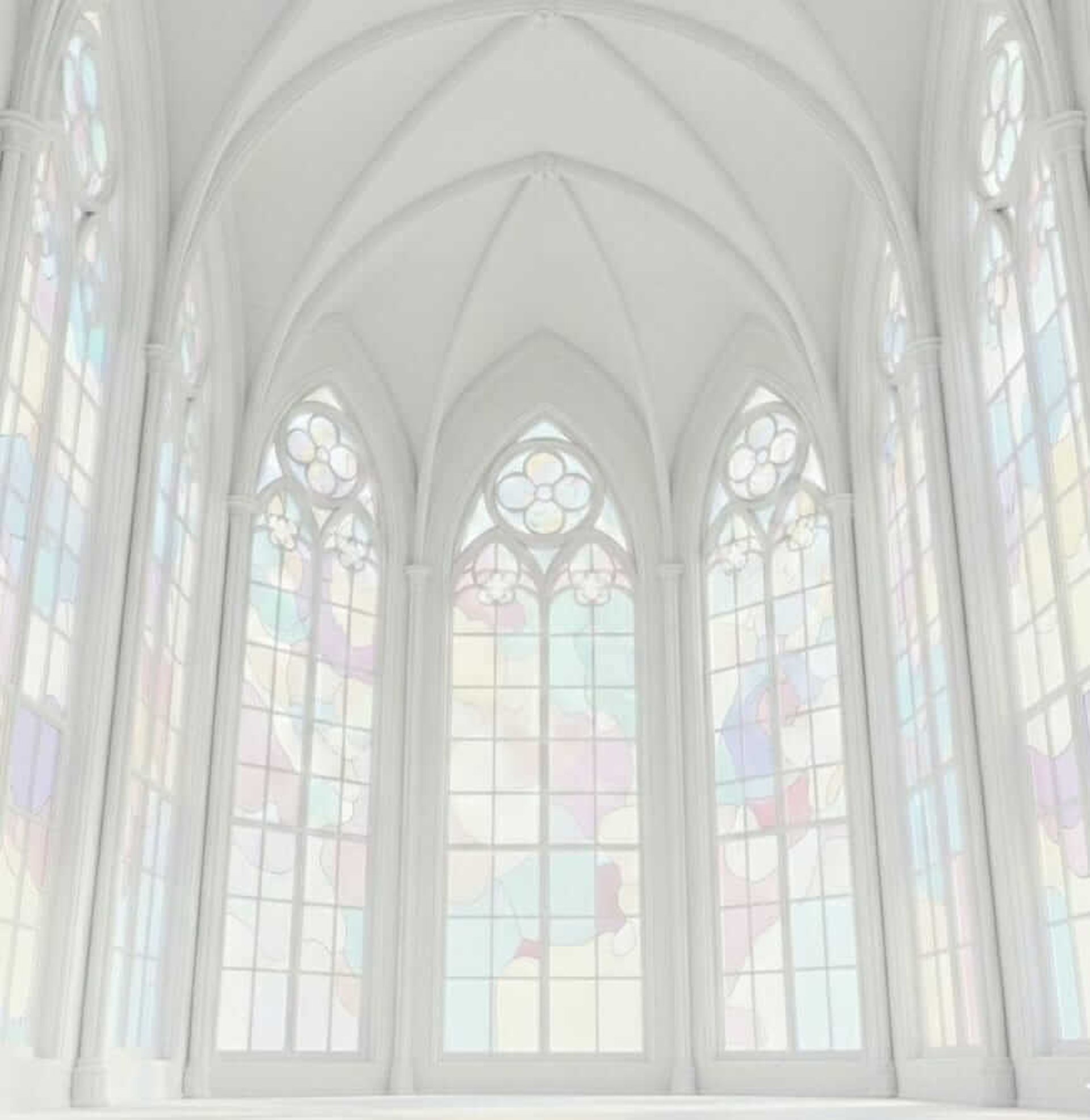 Streetlight with four bright bulbs against a teal sky.