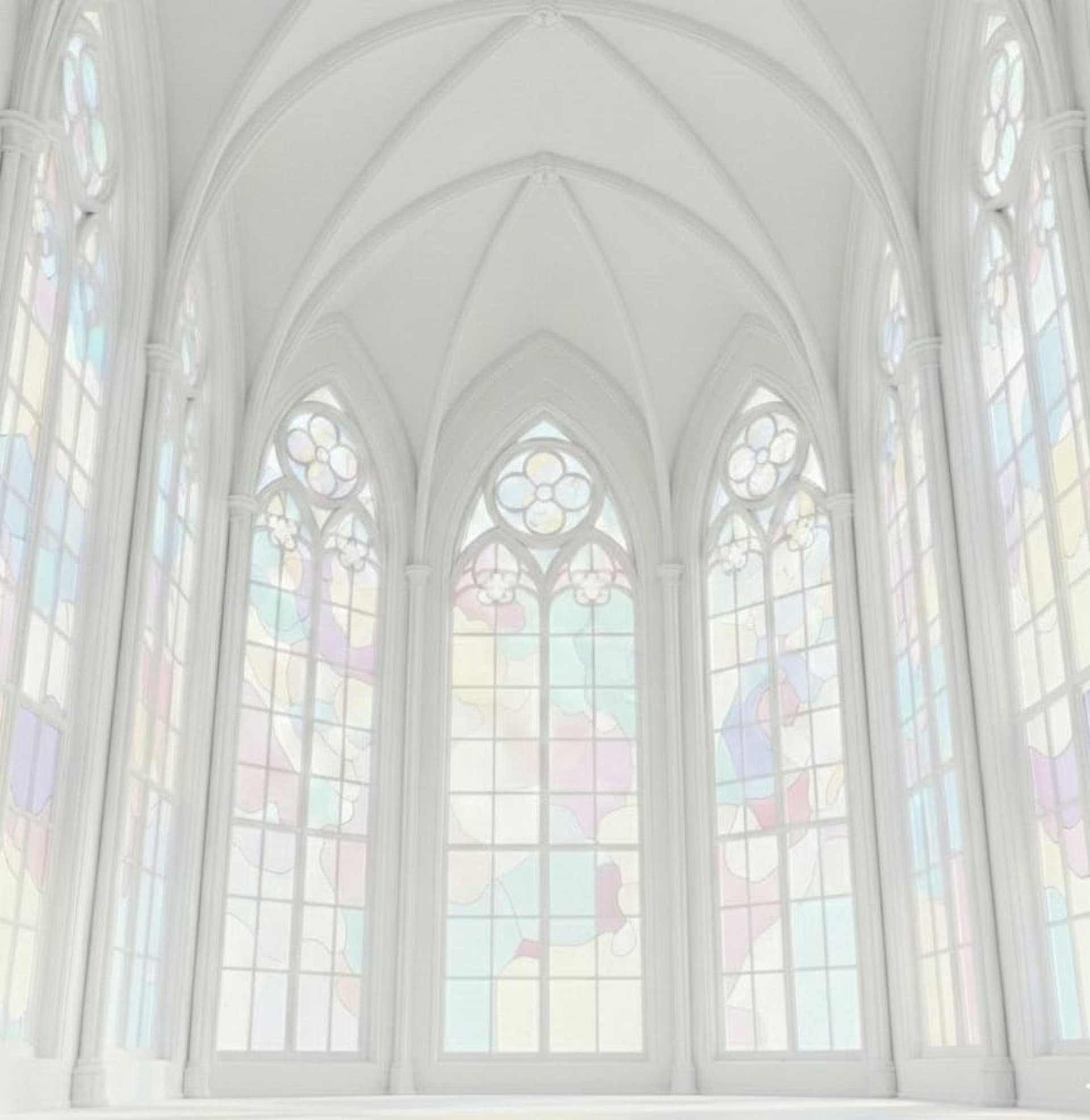 Streetlight with four bright bulbs against a teal sky.