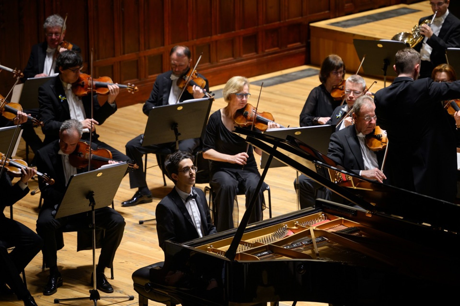 person playing piano