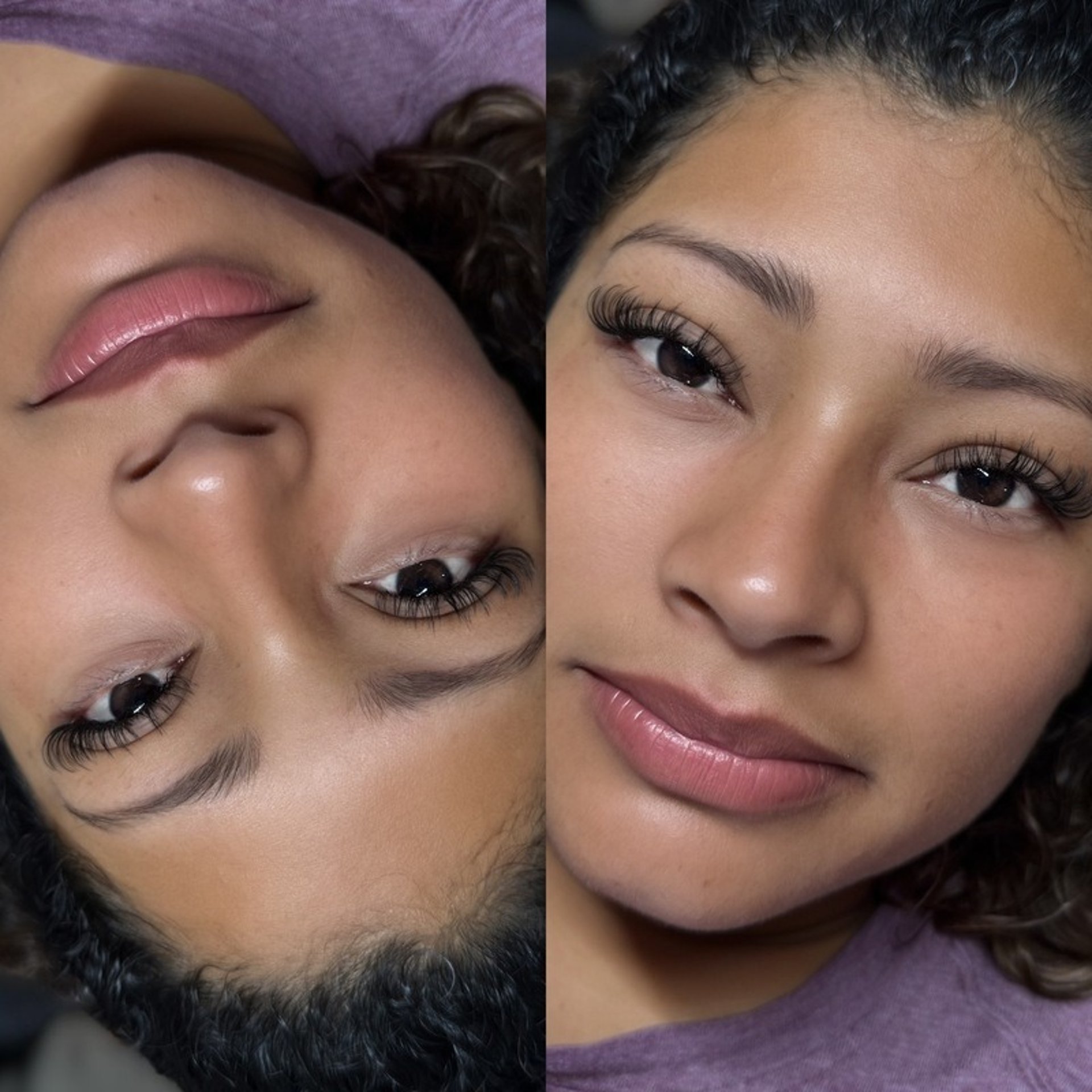 Woman with lash extensions