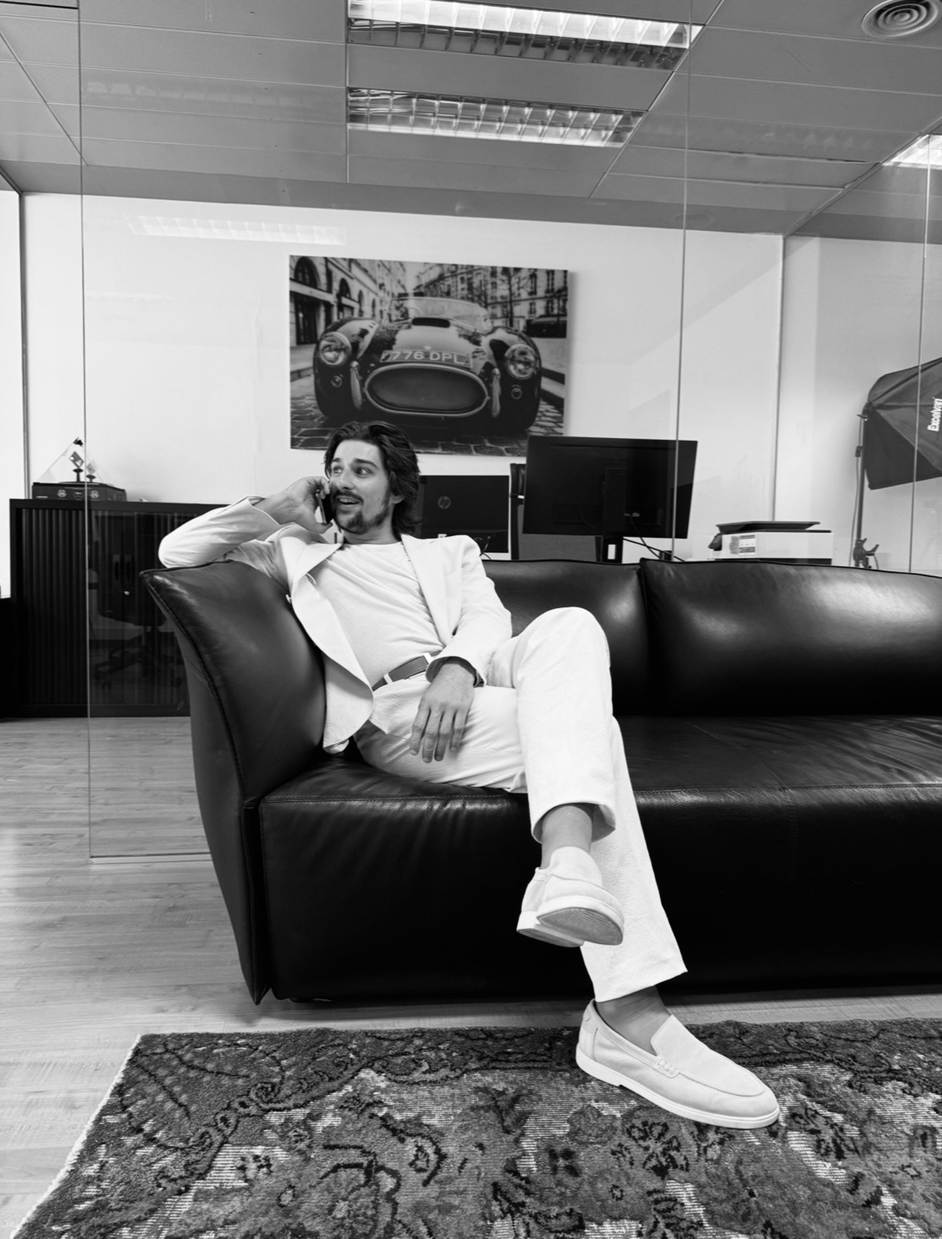 shallow focus photo of black rotary telephone