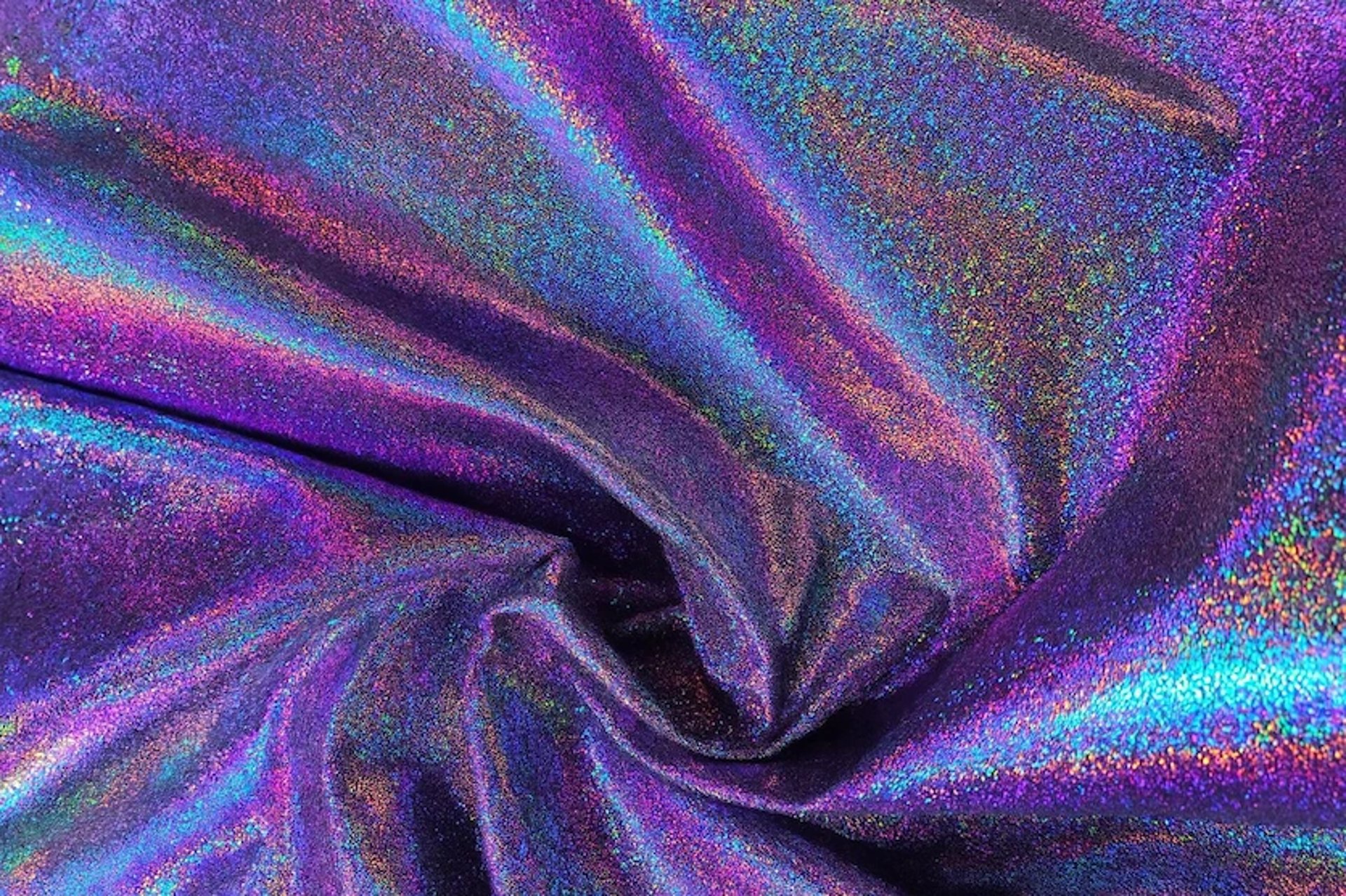 Holographic material ready to be crafted into a sash