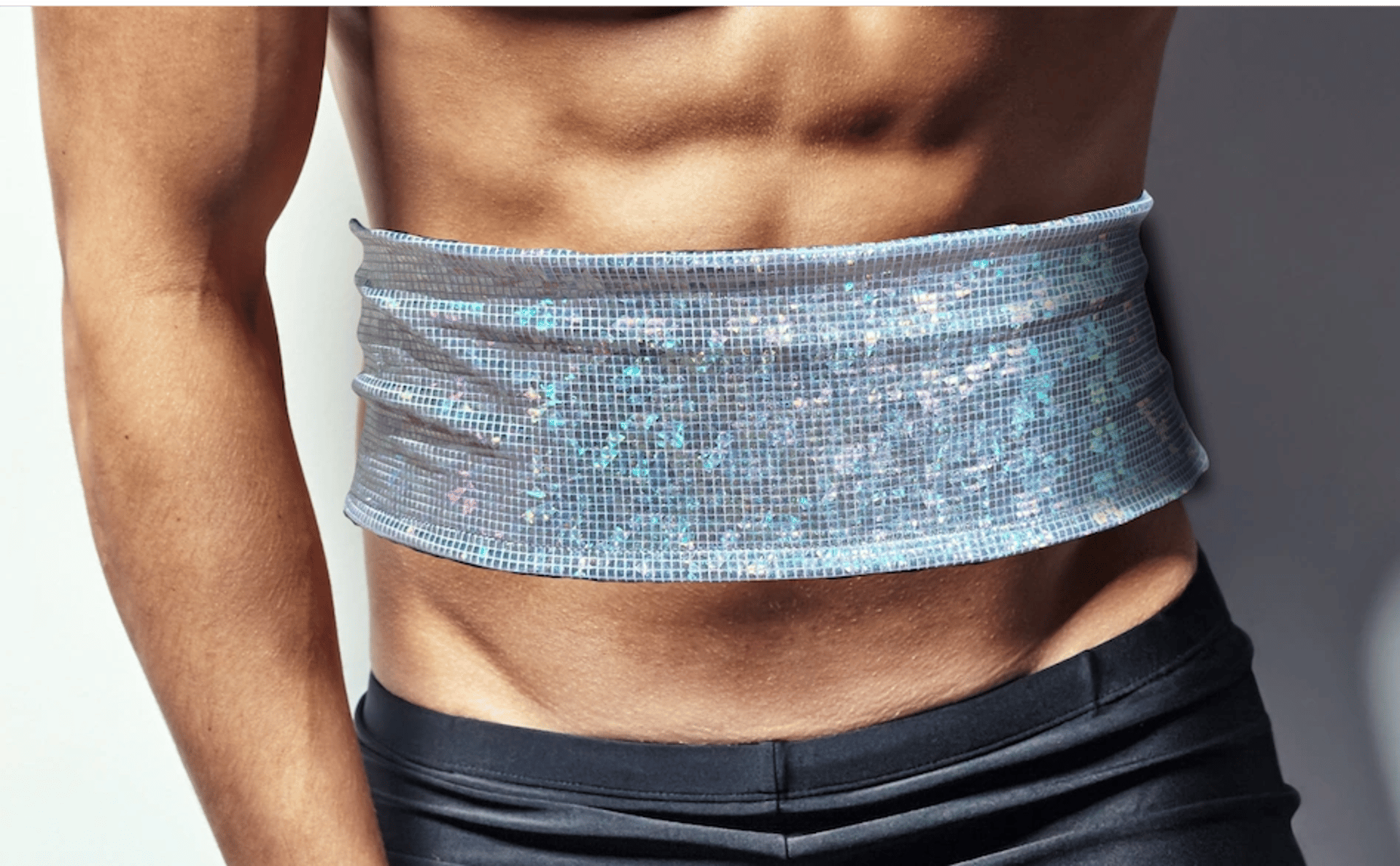 Male wearable holographic sash