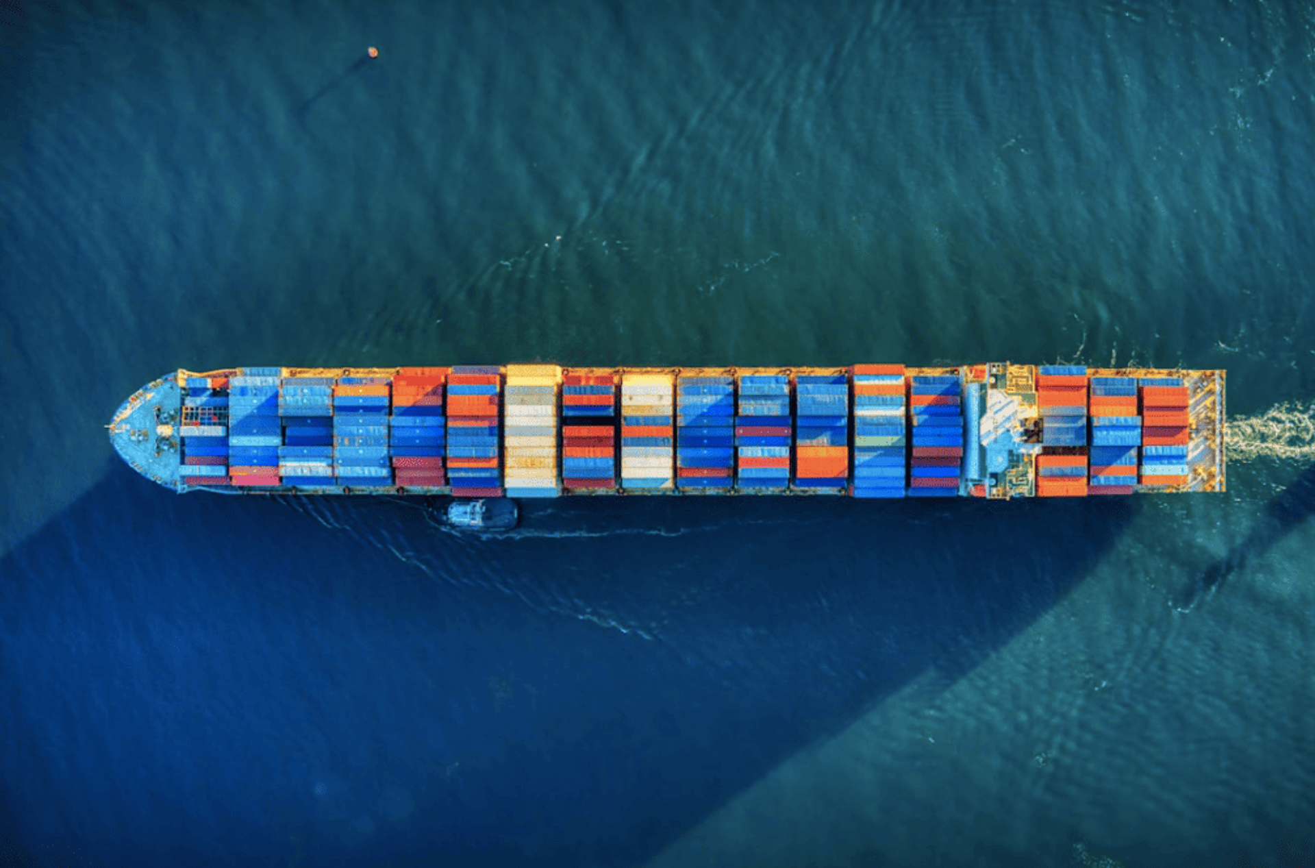 aerial view of boat on water