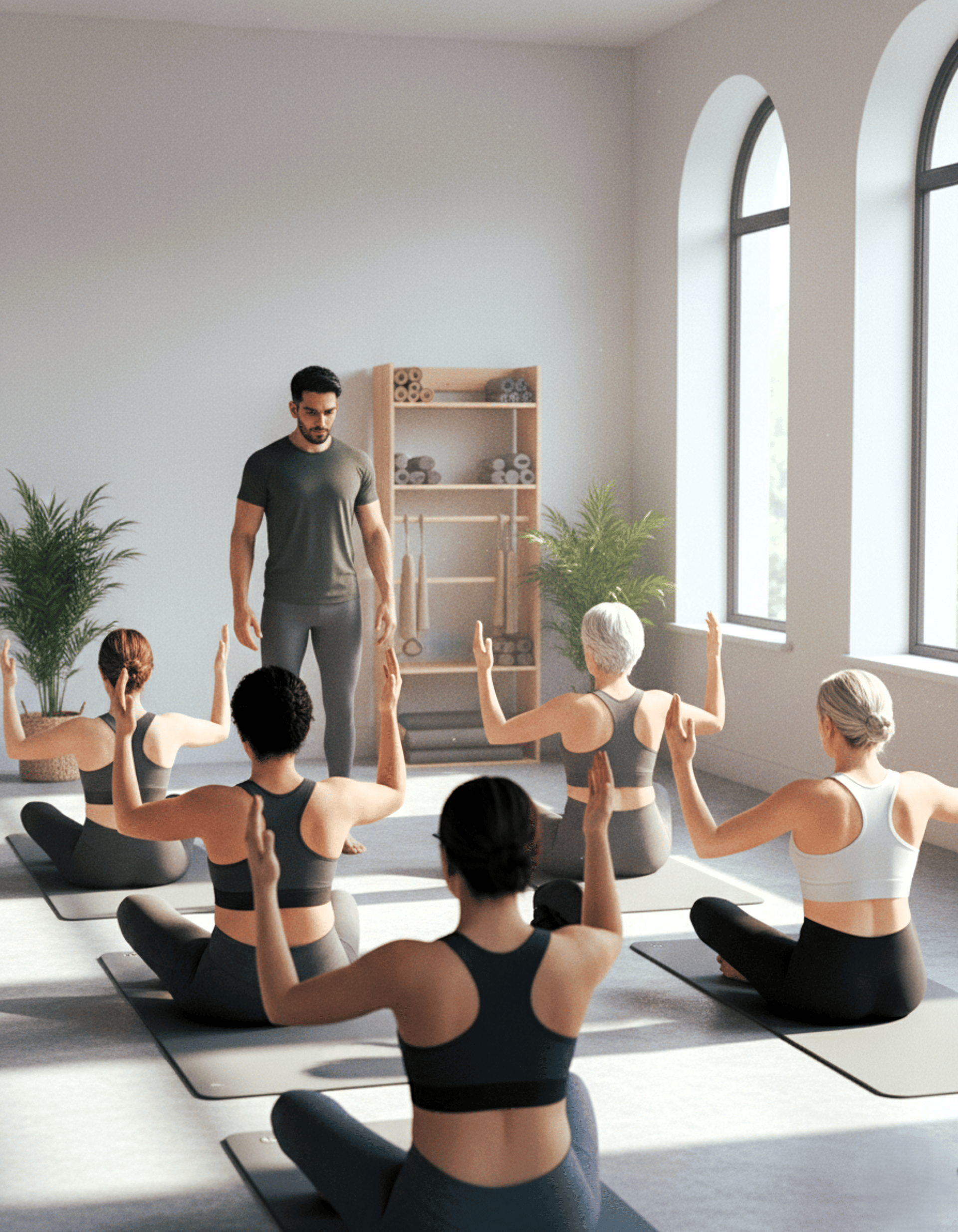 an abstract photo of a curved building with a blue sky in the background