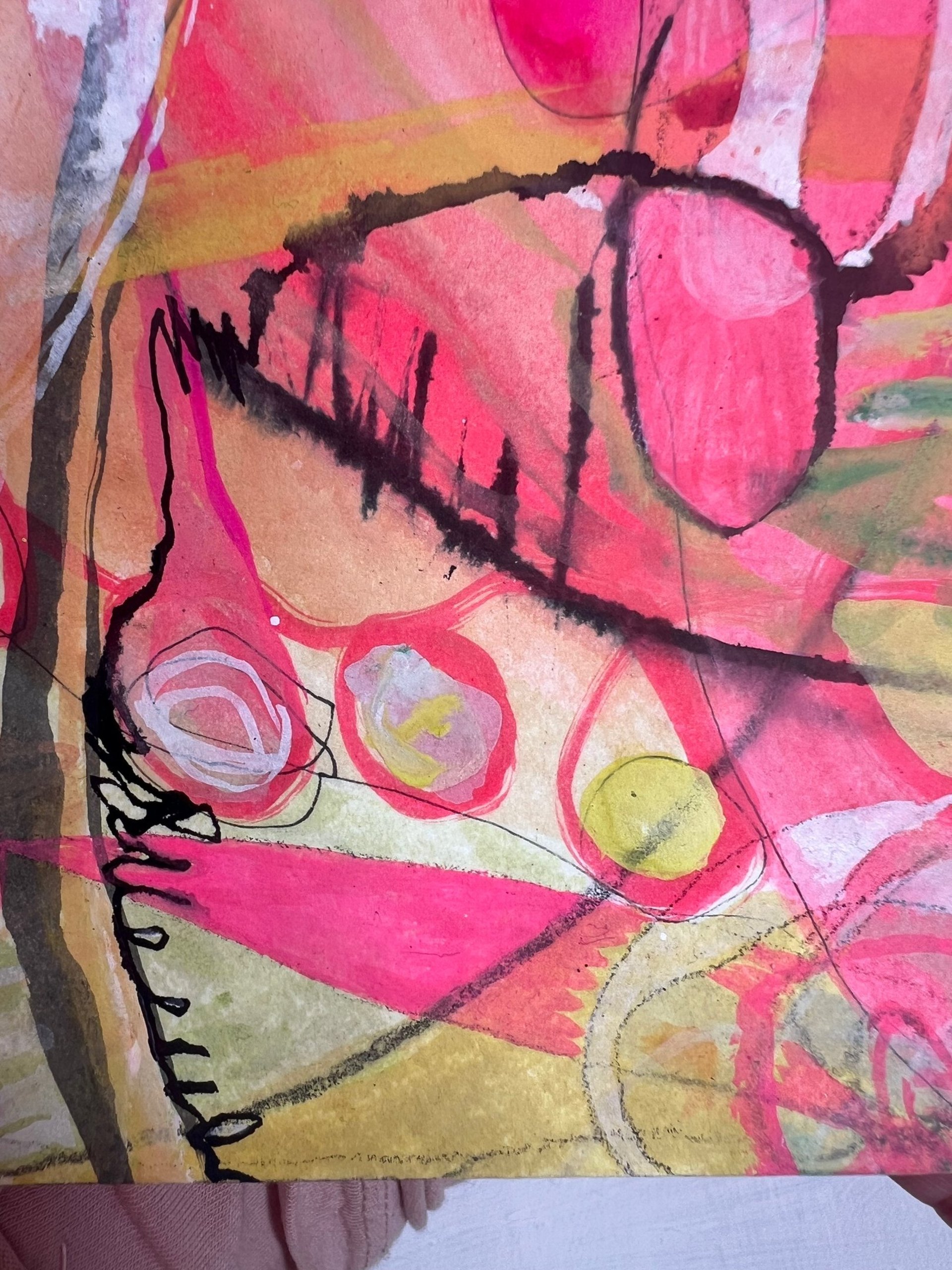an abstract photo of a curved building with a blue sky in the background