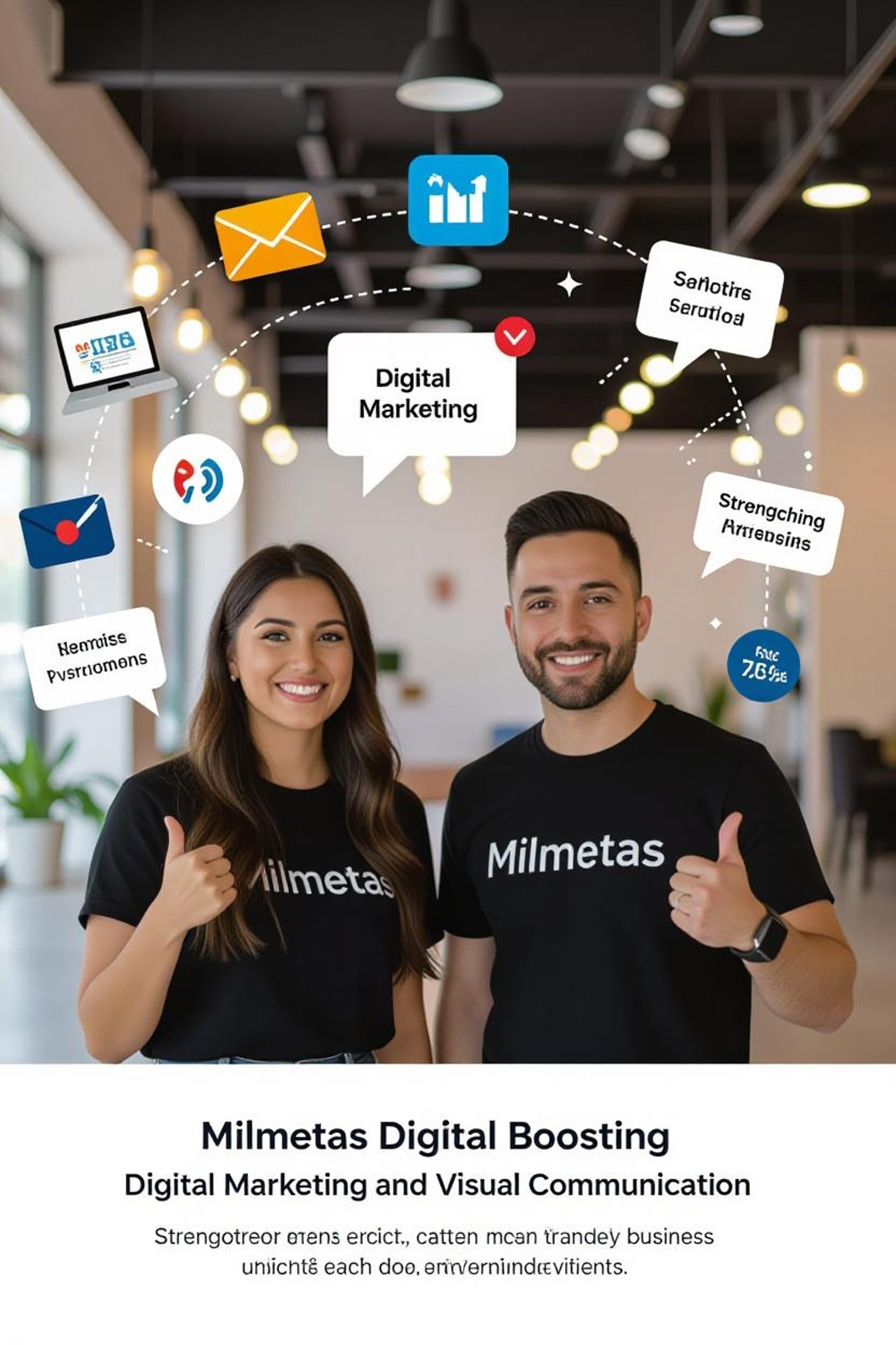 a white google logo on a blue background