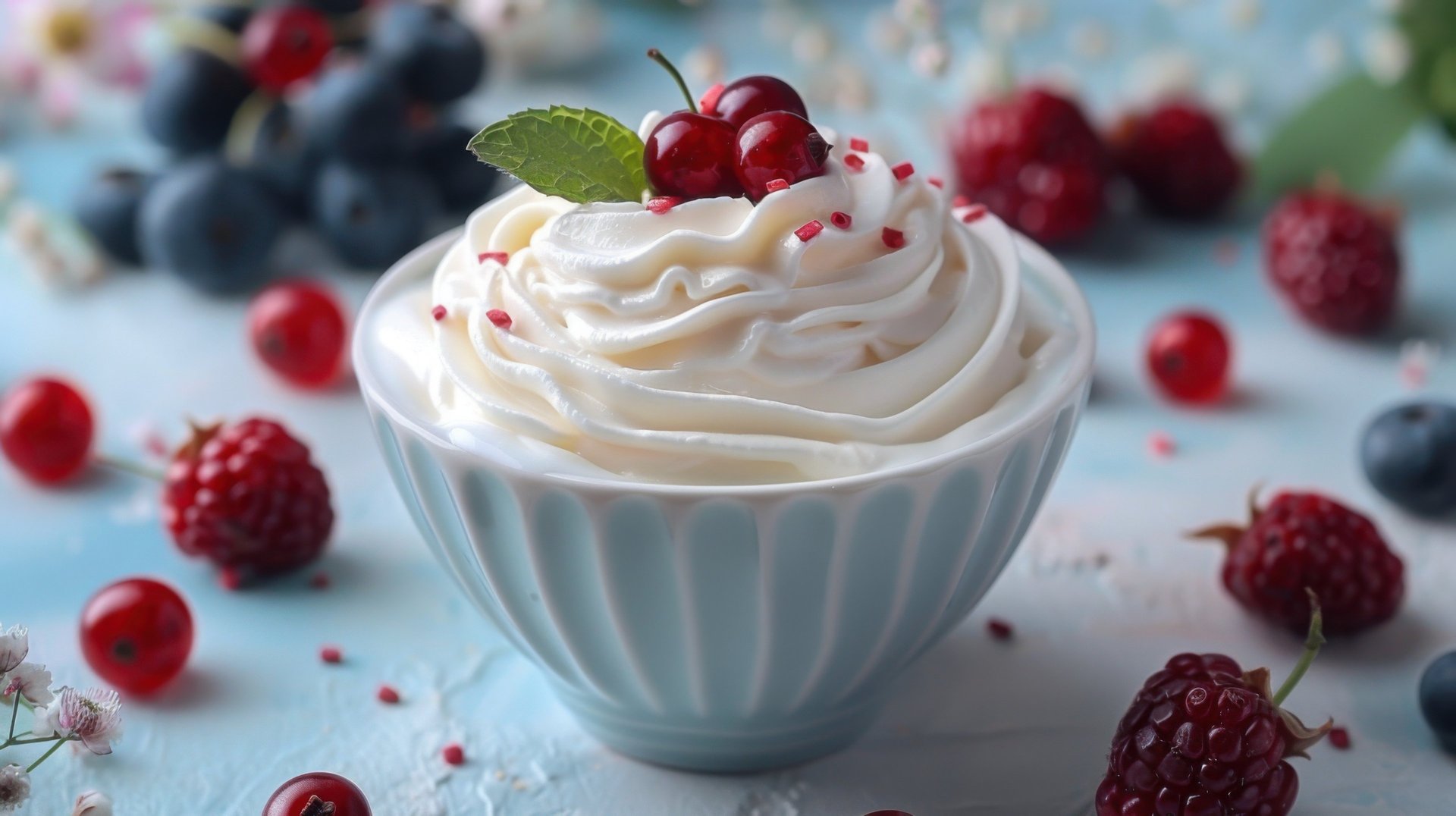 person holding white ice cream cone with brown and white round cake
