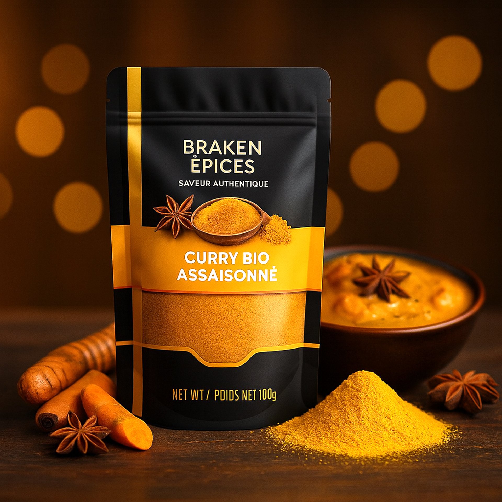 Braken Épices – Curry bio africain, épices du Cameroun 100 % naturelles
