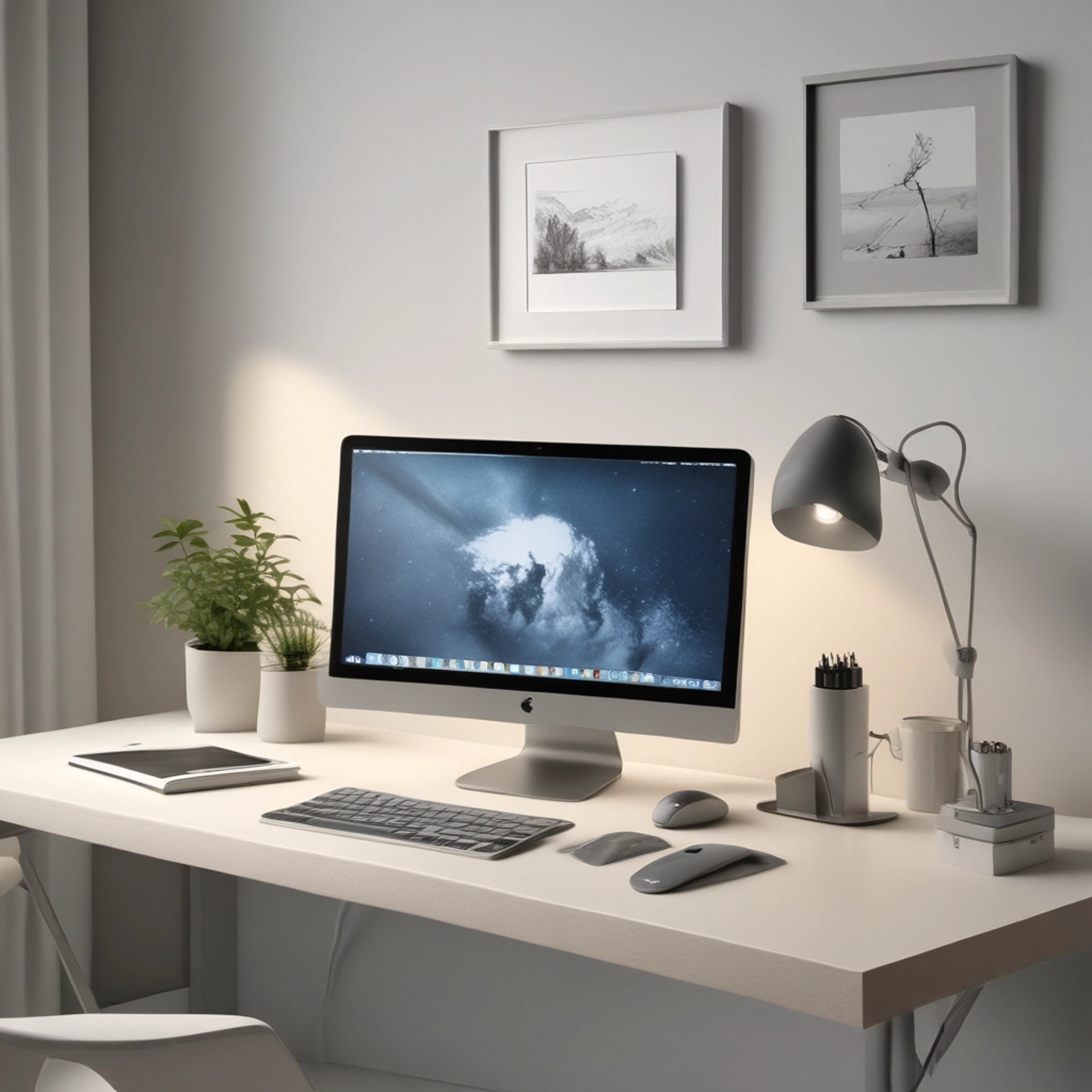 gray computer monitor