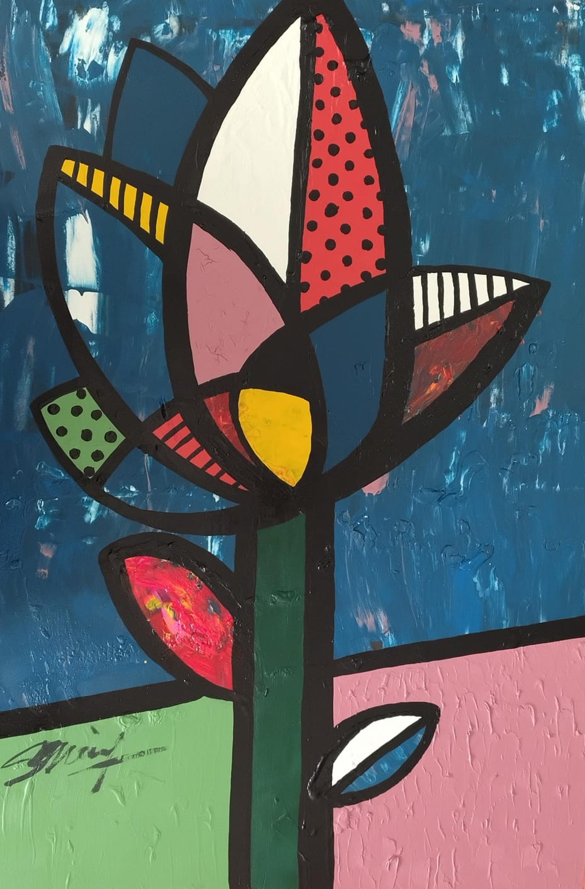 black blue and yellow textile