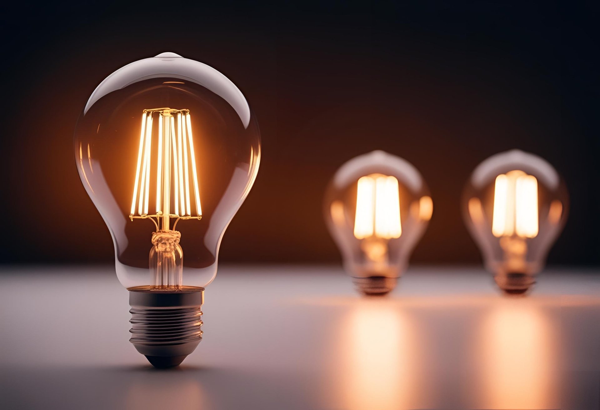 man holding incandescent bulb