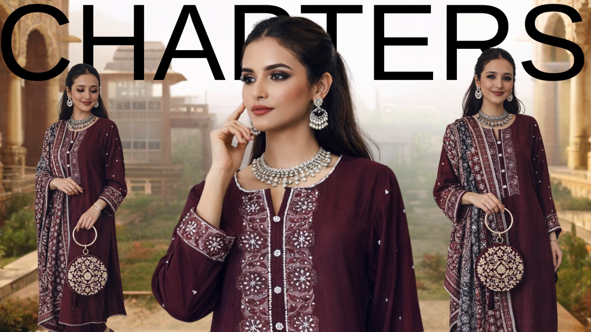 Ivory Floral Silk Shawl with Pink Border – Sana Zee