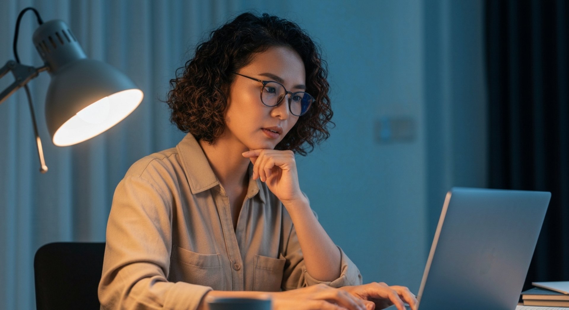 a man sitting at a desk with a laptop and a computer
