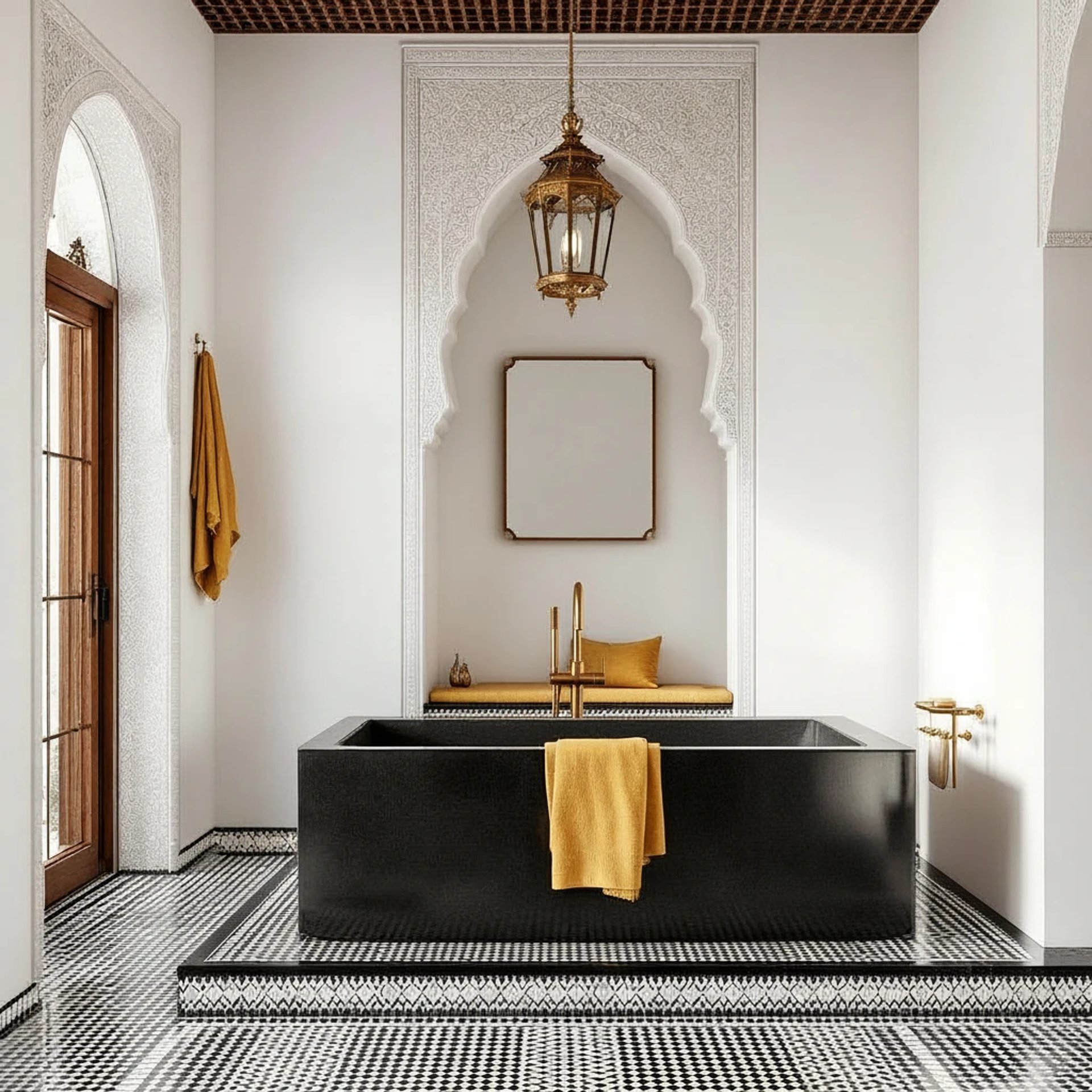 black and white bed linen