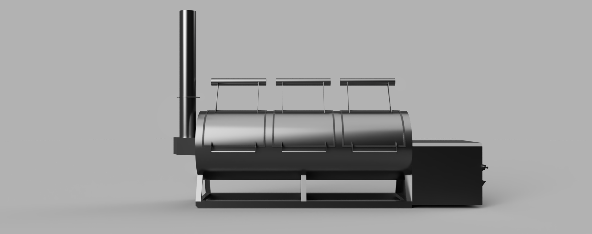 Render of a custom commercial bbq smoker in nz