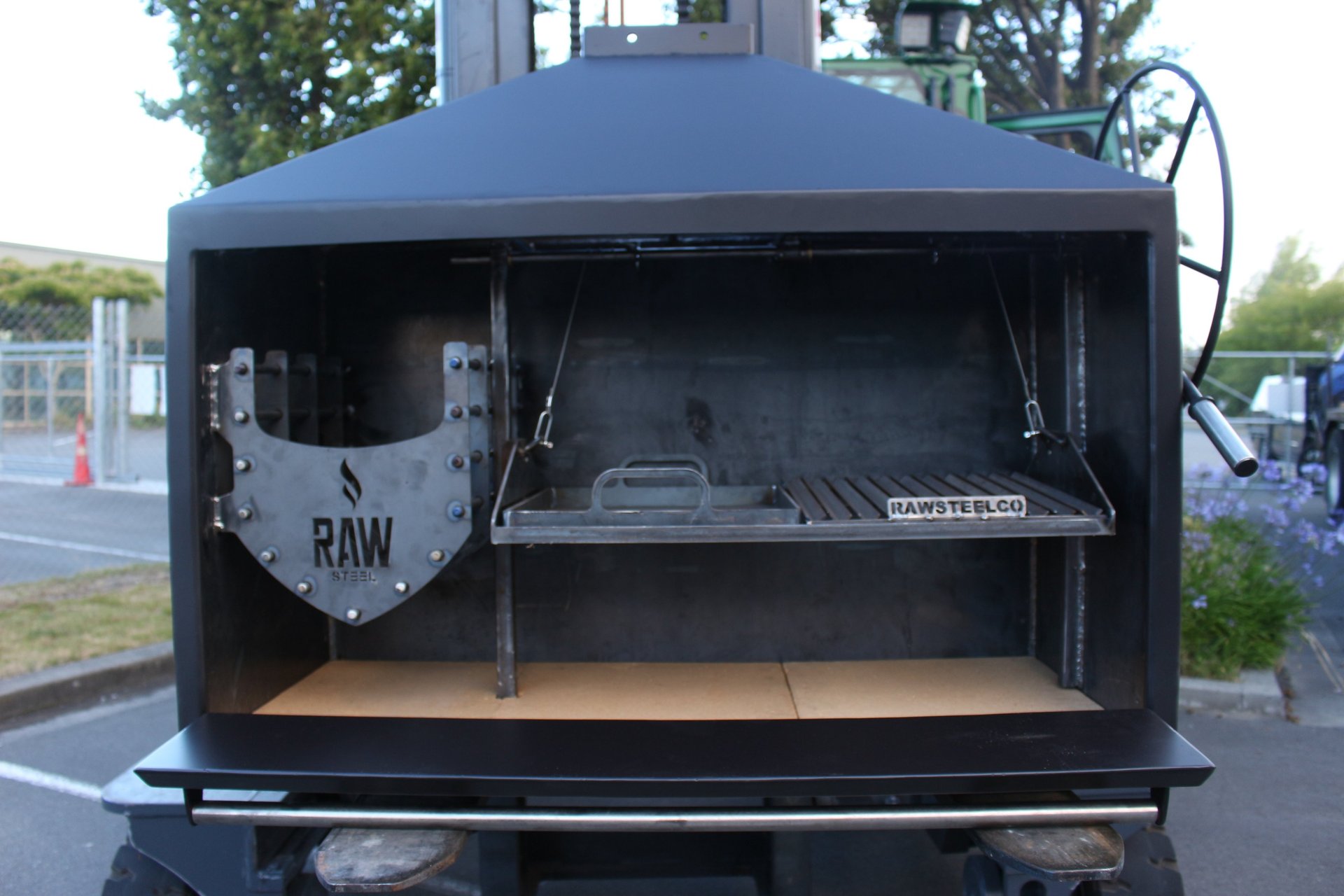 High quality photo of a nz made offset smoker
