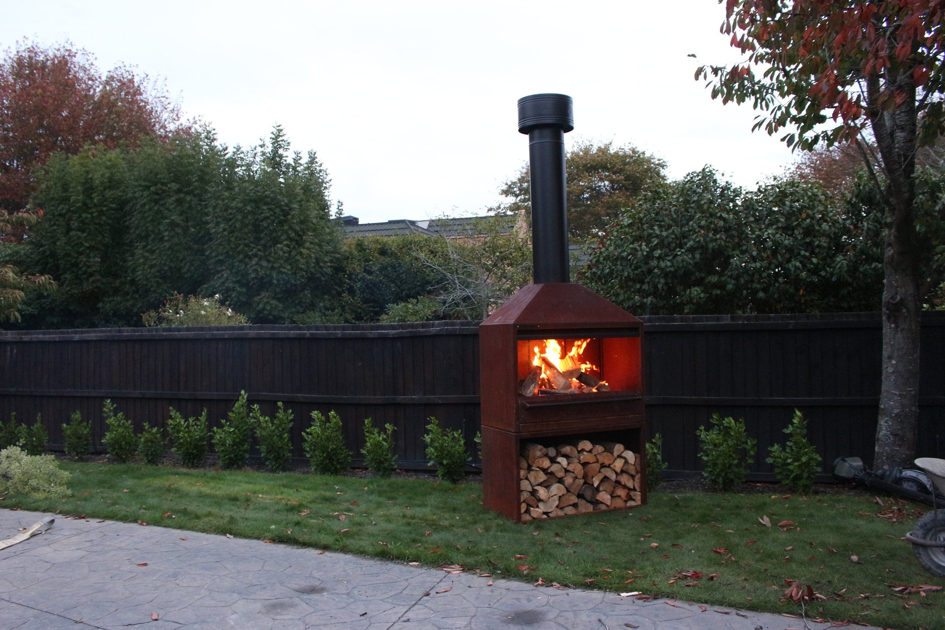 Custom Argentinian grill that was made in nz by rawsteelco