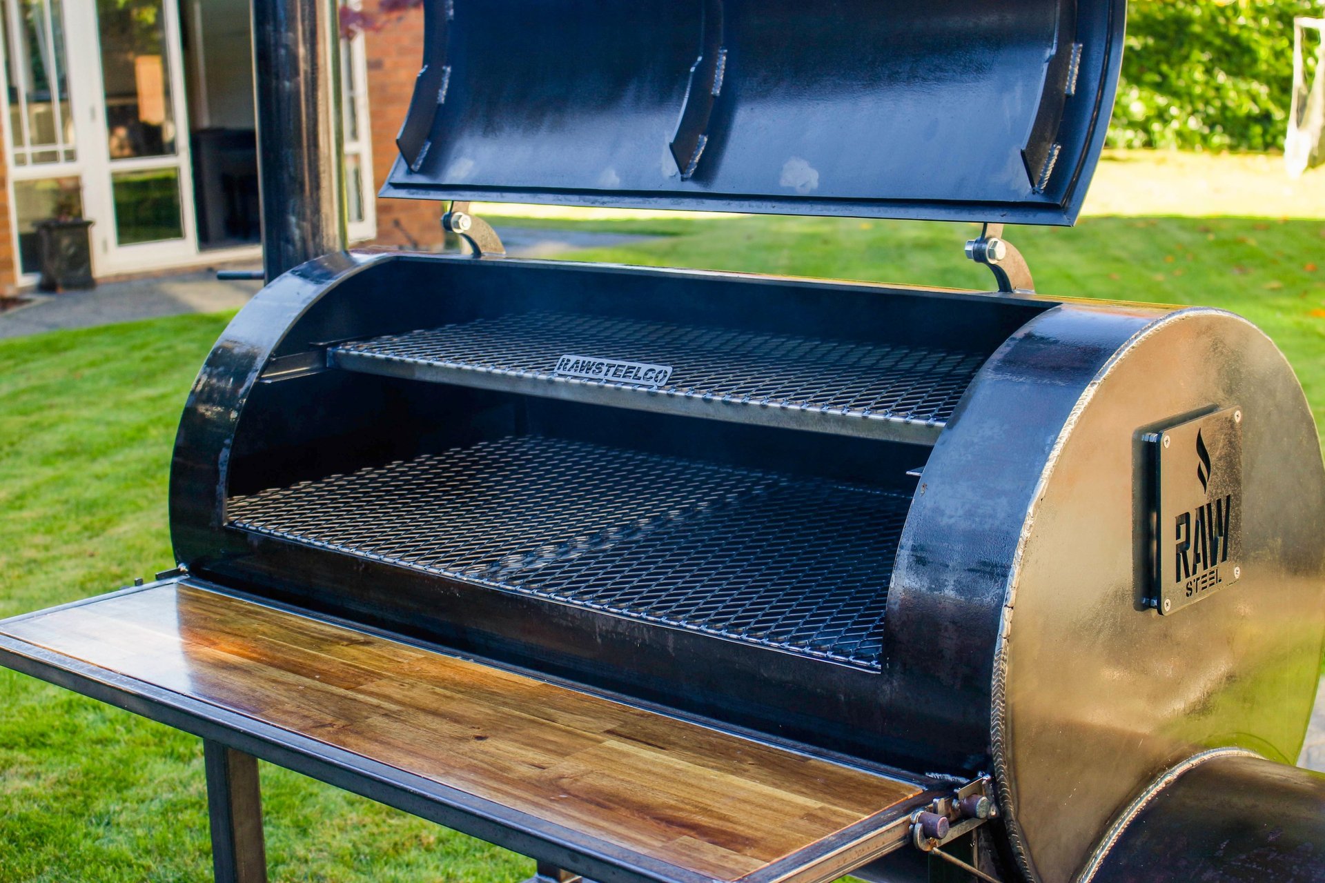 The inside of our rawsteelco smoker that we custom made here in nz