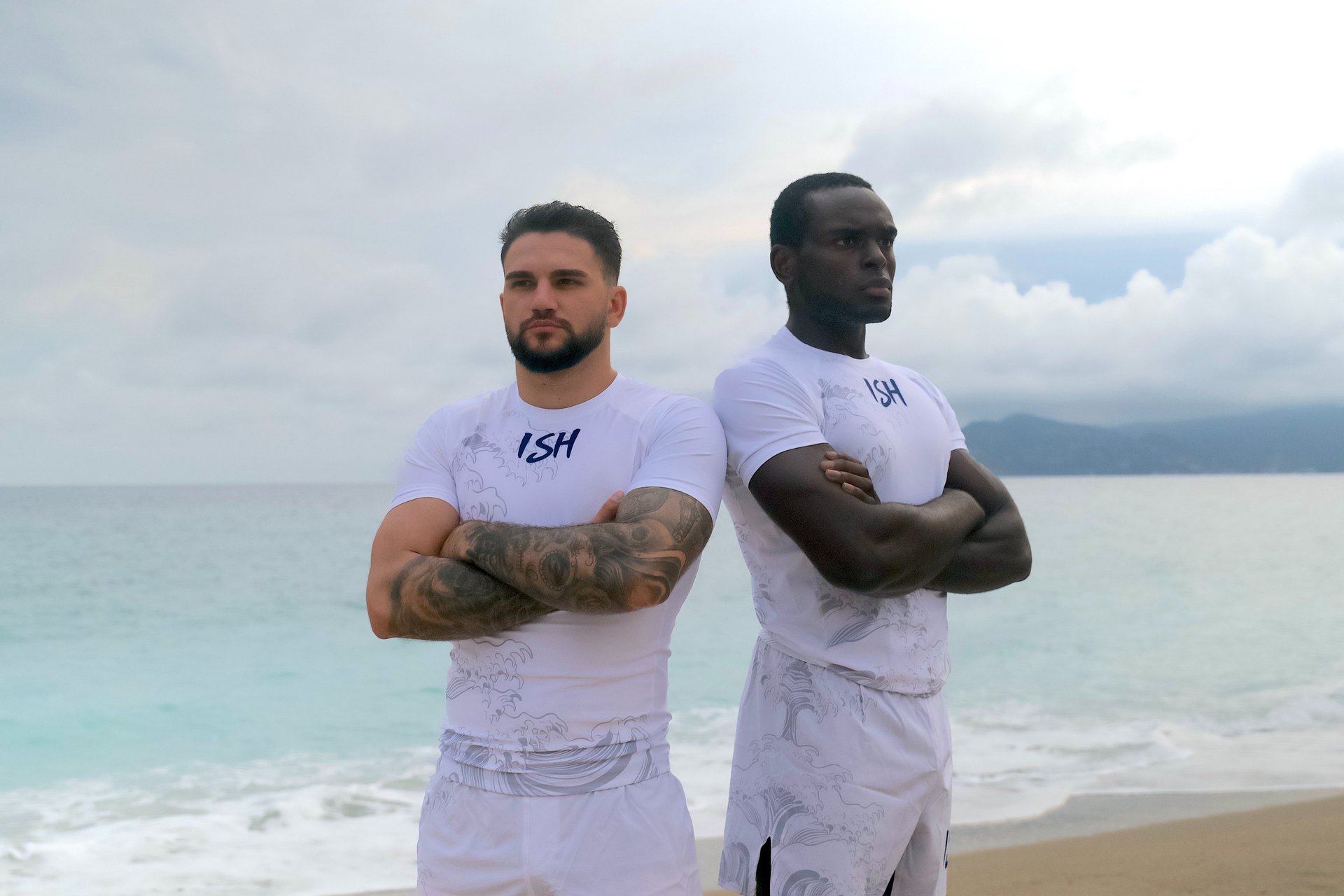 an abstract photo of a curved building with a blue sky in the background